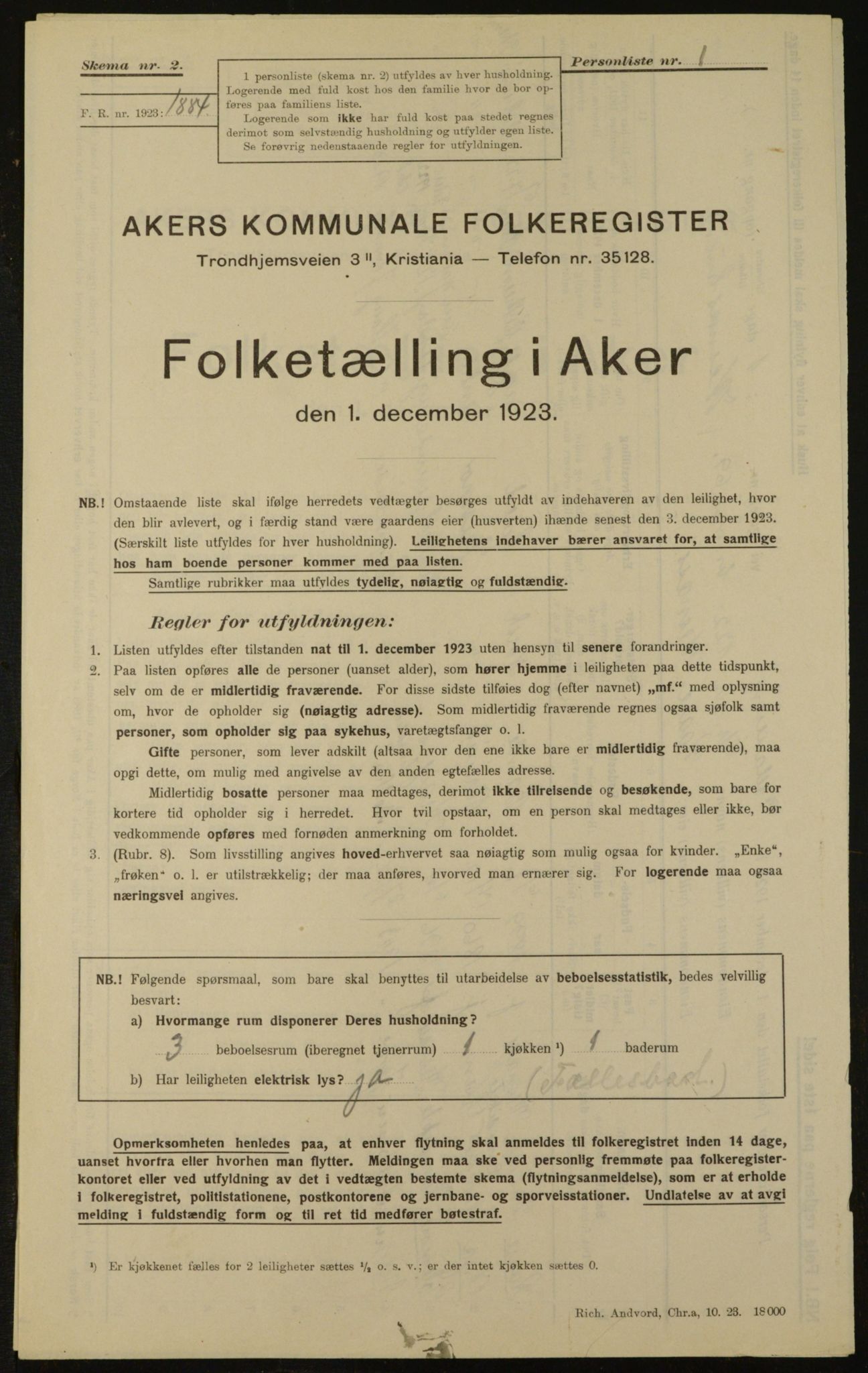 , Kommunal folketelling 1.12.1923 for Aker, 1923, s. 35183