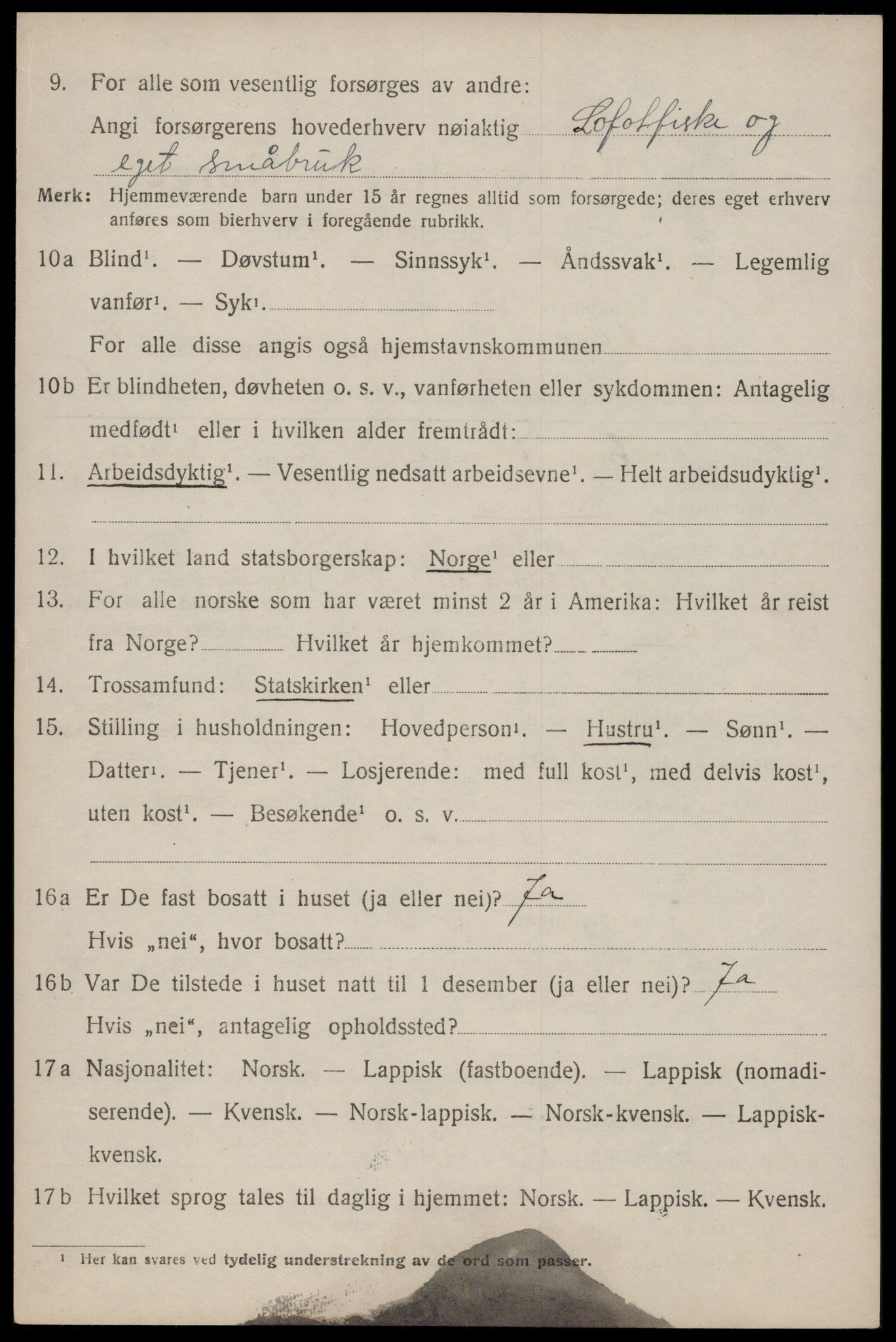 SAT, Folketelling 1920 for 1859 Flakstad herred, 1920, s. 2830