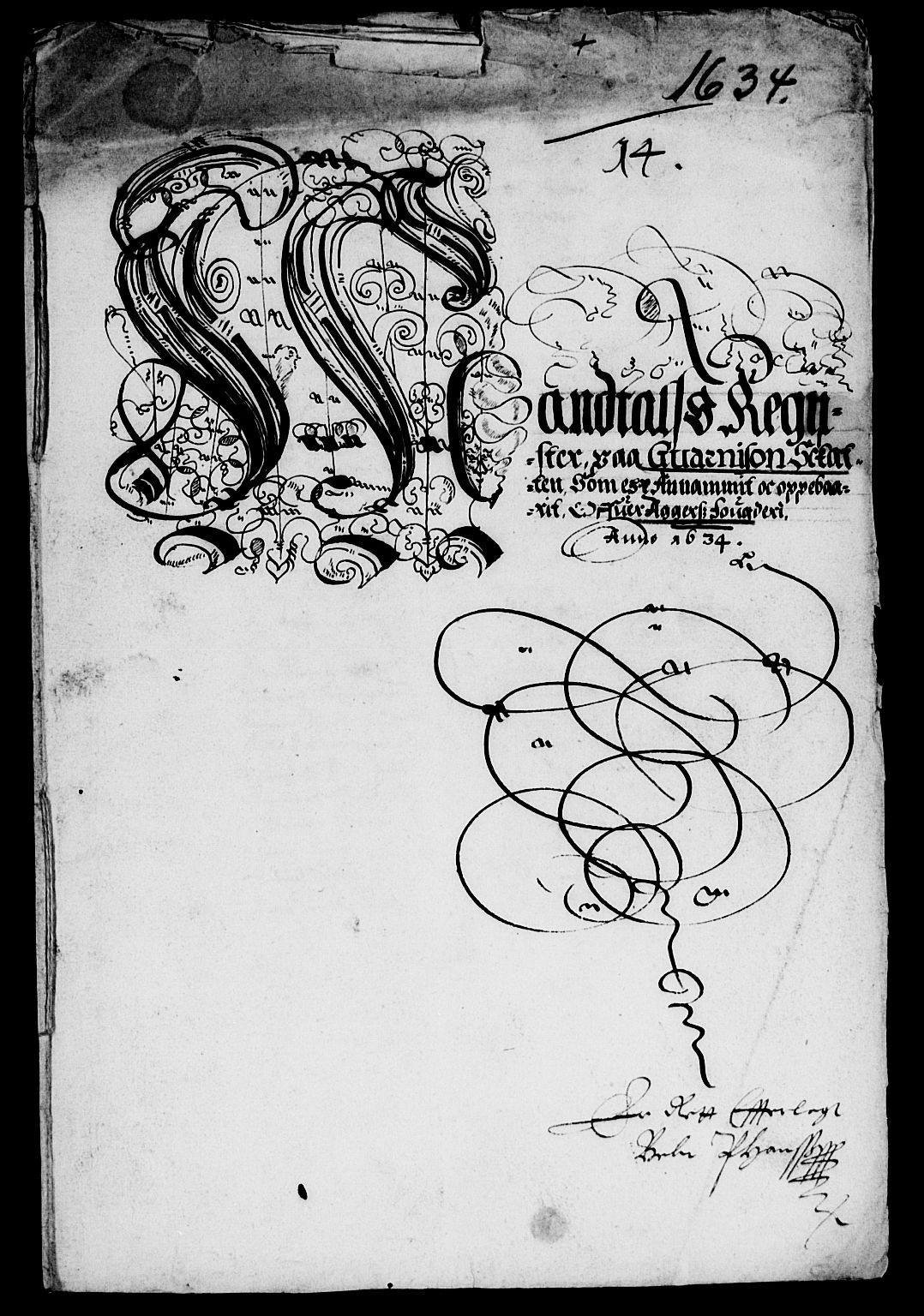 Rentekammeret inntil 1814, Reviderte regnskaper, Lensregnskaper, AV/RA-EA-5023/R/Rb/Rba/L0121: Akershus len, 1634-1635