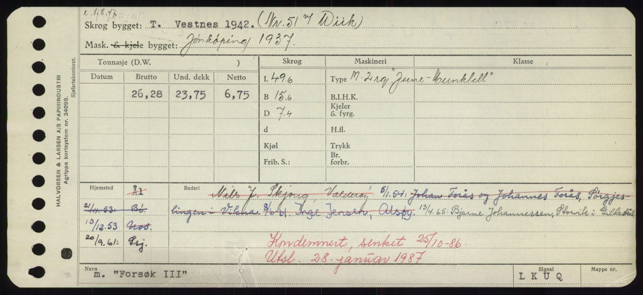 Sjøfartsdirektoratet med forløpere, Skipsmålingen, AV/RA-S-1627/H/Hd/L0011: Fartøy, Fla-Får, s. 191