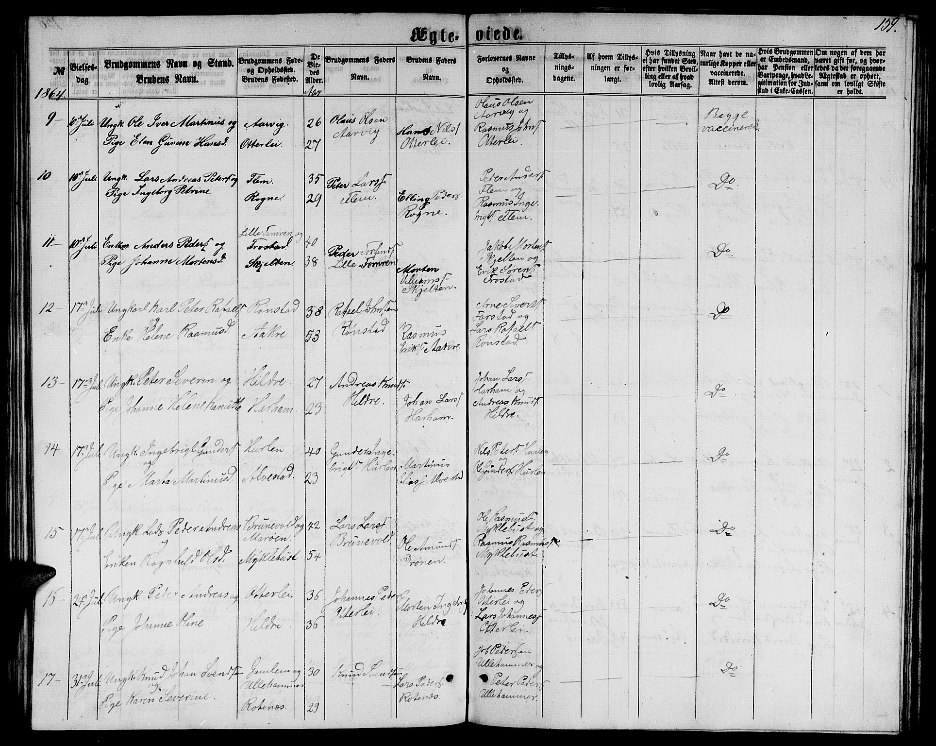 Ministerialprotokoller, klokkerbøker og fødselsregistre - Møre og Romsdal, AV/SAT-A-1454/536/L0508: Klokkerbok nr. 536C03, 1860-1870, s. 159