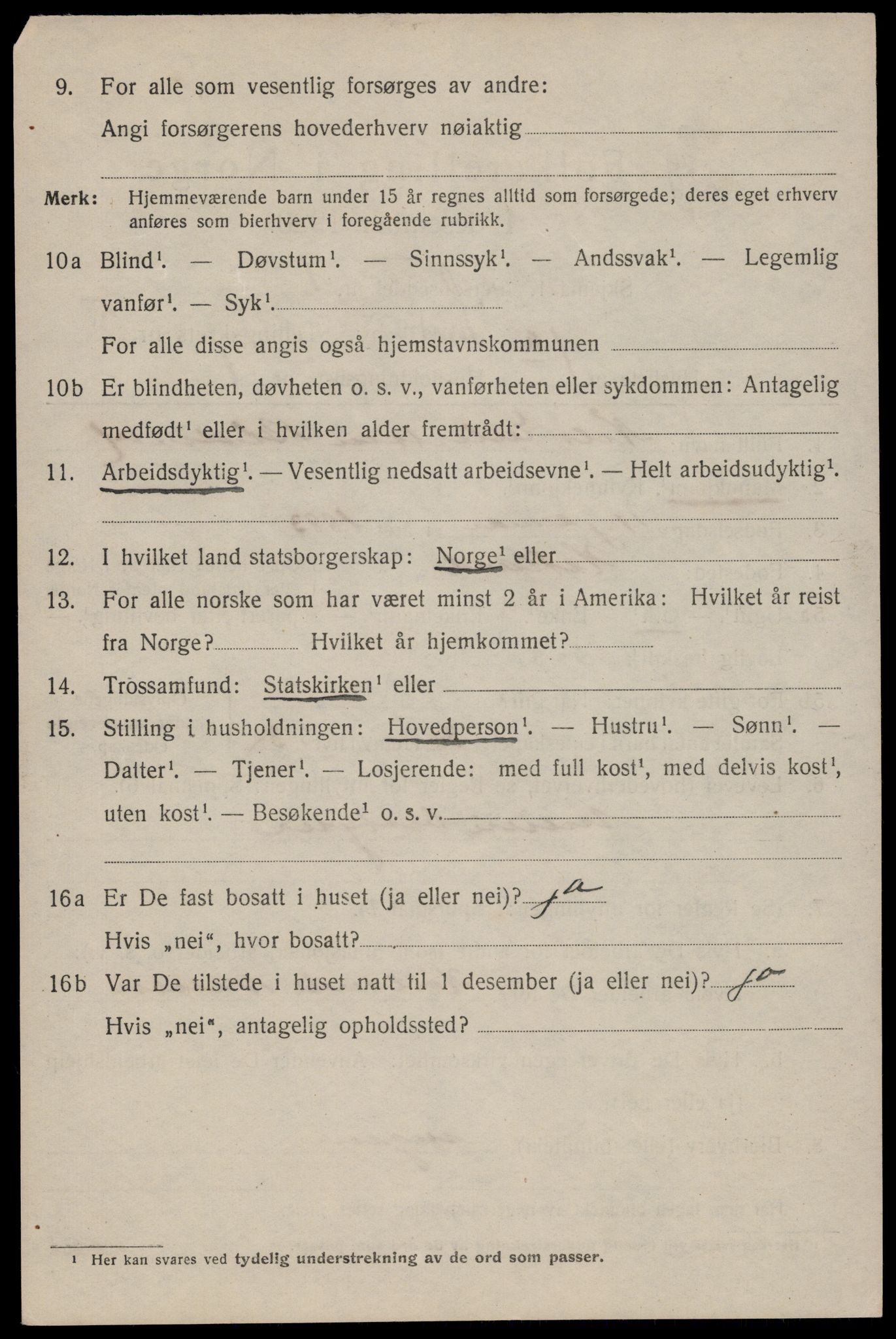 SAST, Folketelling 1920 for 1102 Sandnes ladested, 1920, s. 4625