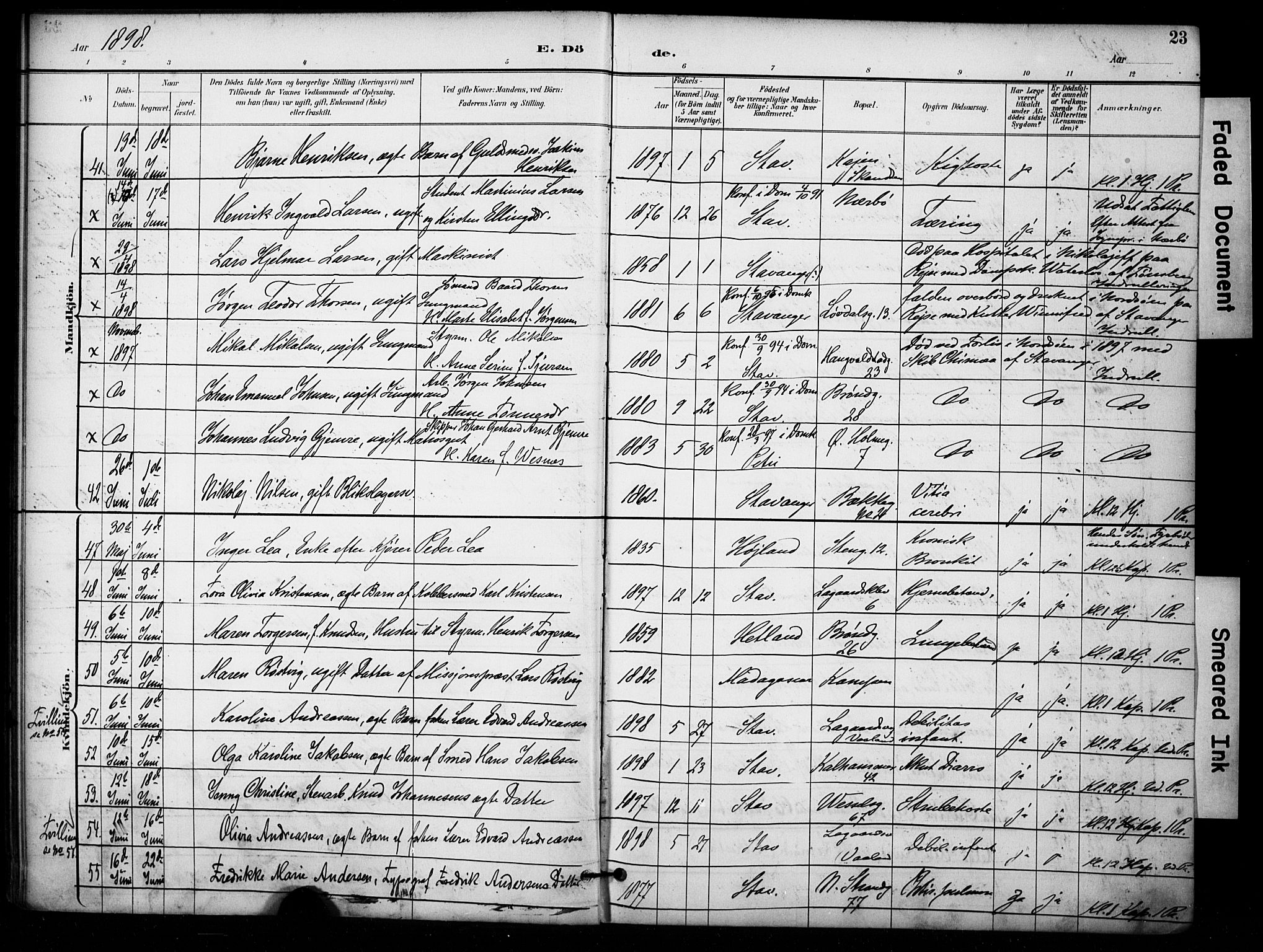 Domkirken sokneprestkontor, AV/SAST-A-101812/001/30/30BA/L0032: Ministerialbok nr. A 31, 1896-1917, s. 23