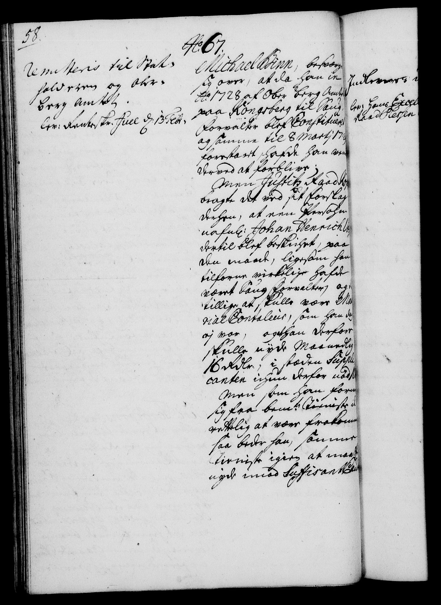 Rentekammeret, Kammerkanselliet, RA/EA-3111/G/Gh/Gha/L0013: Norsk ekstraktmemorialprotokoll (merket RK 53.58), 1731, s. 58