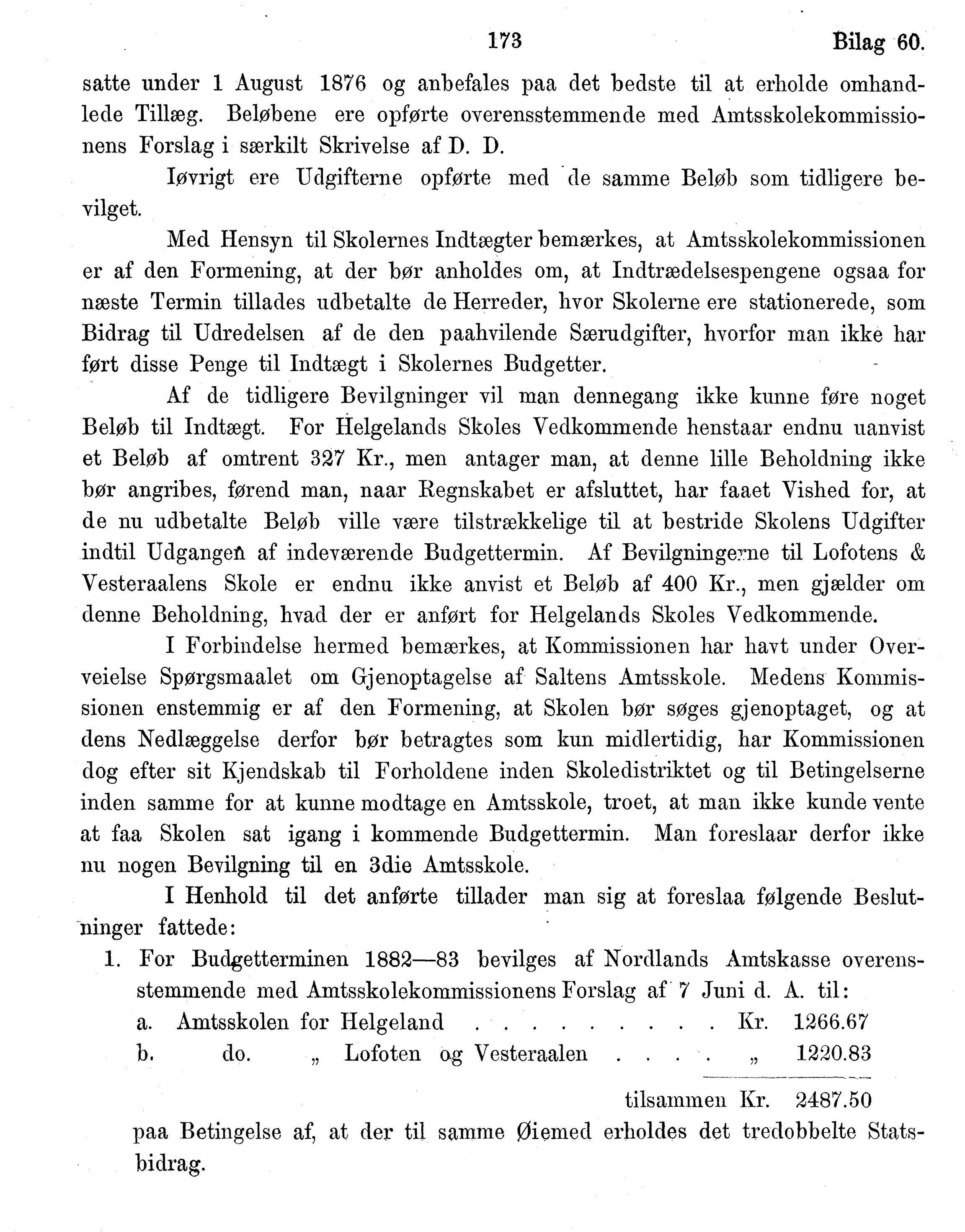 Nordland Fylkeskommune. Fylkestinget, AIN/NFK-17/176/A/Ac/L0014: Fylkestingsforhandlinger 1881-1885, 1881-1885