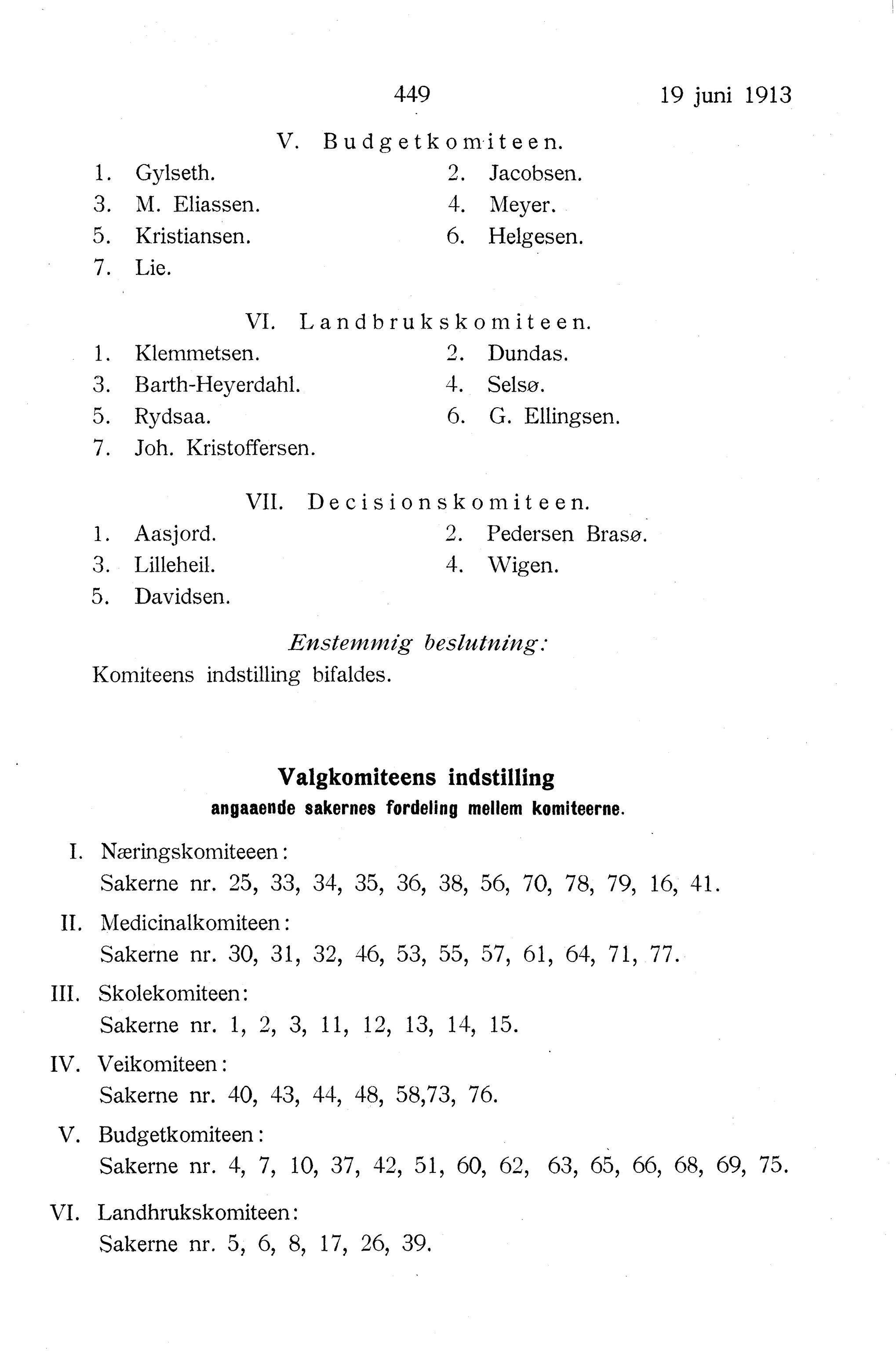 Nordland Fylkeskommune. Fylkestinget, AIN/NFK-17/176/A/Ac/L0036: Fylkestingsforhandlinger 1913, 1913