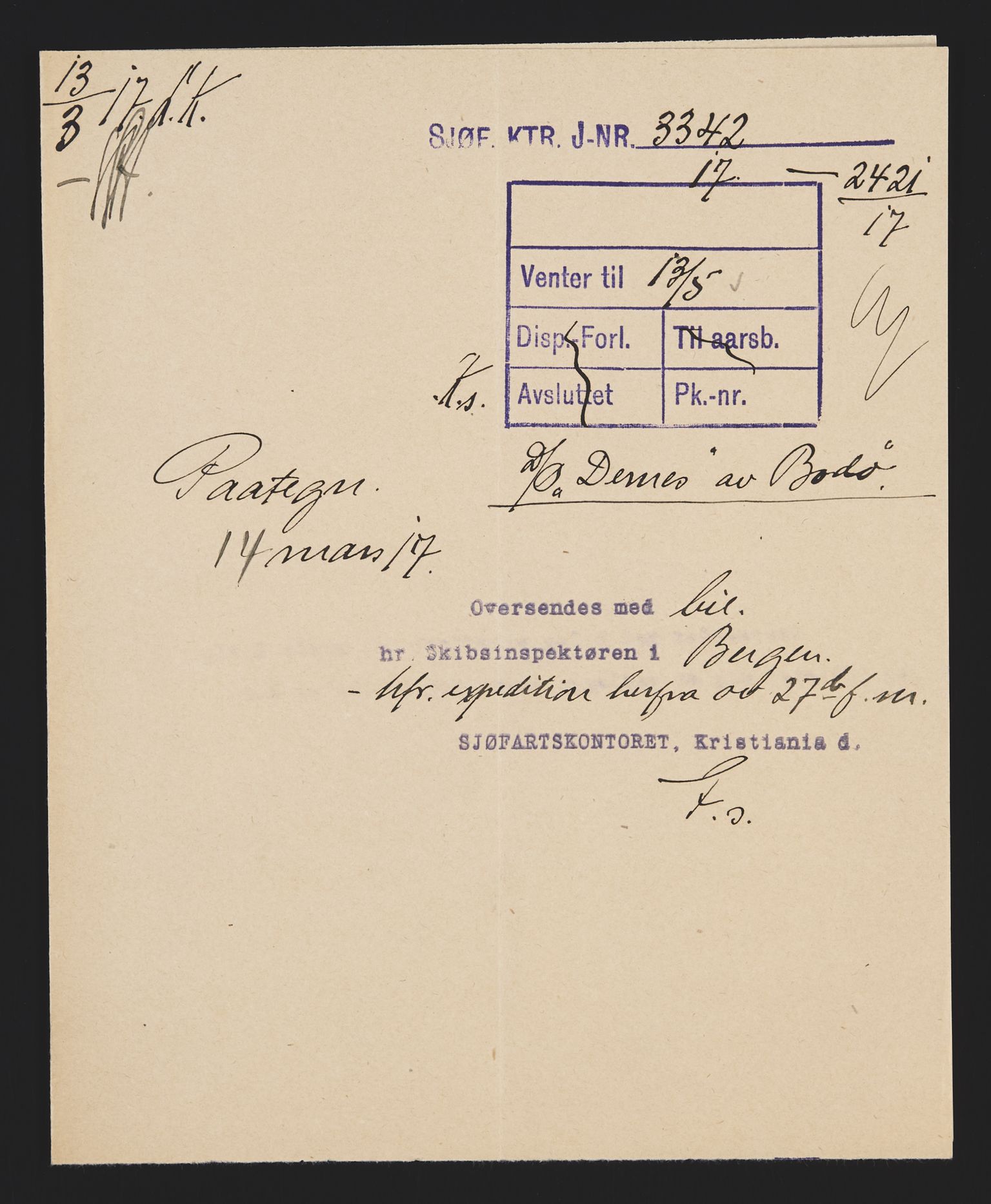 Sjøfartsdirektoratet med forløpere, skipsmapper slettede skip, AV/RA-S-4998/F/Fa/L0238: --, 1868-1925, s. 17