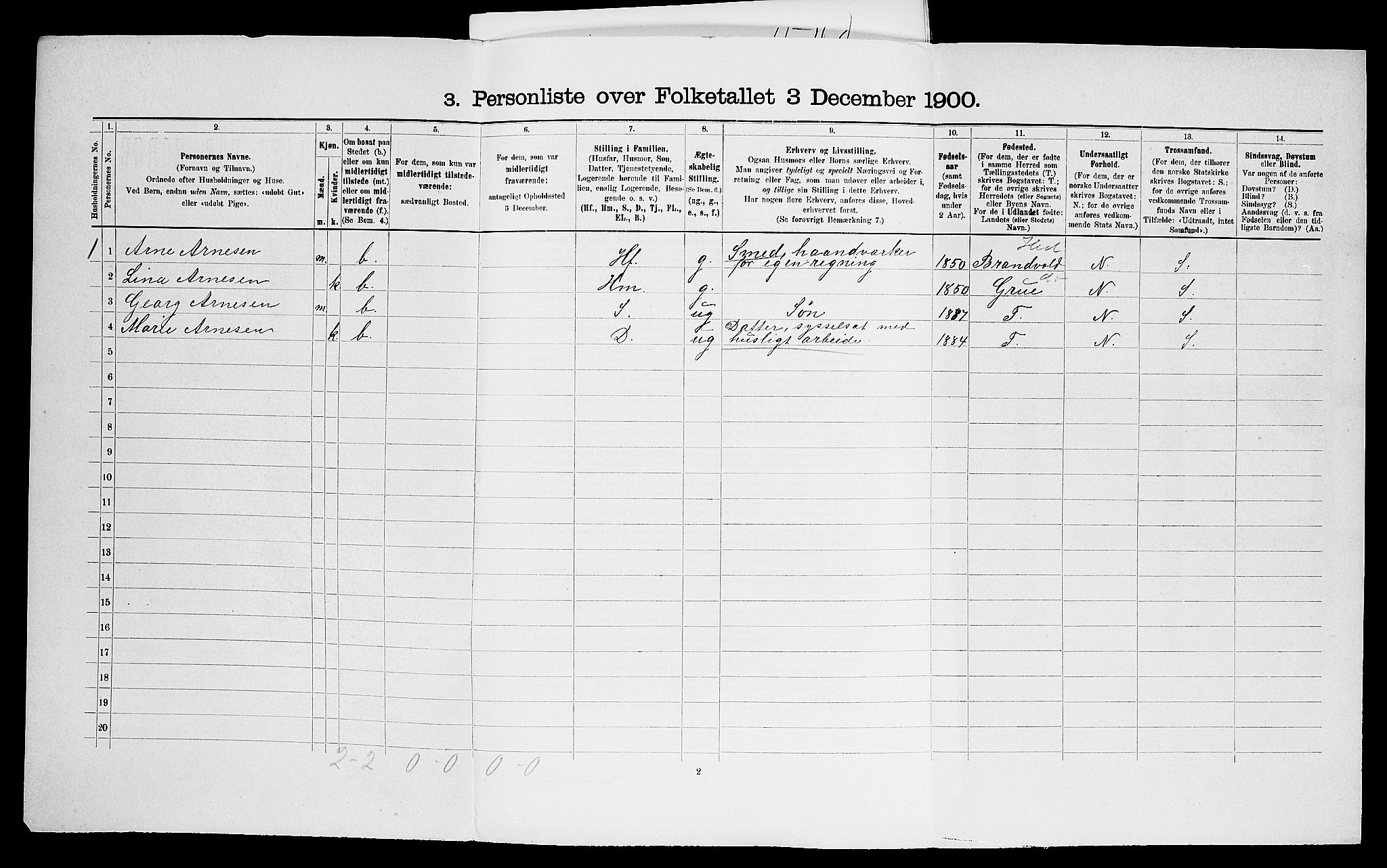 SAO, Folketelling 1900 for 0132 Glemmen herred, 1900, s. 153