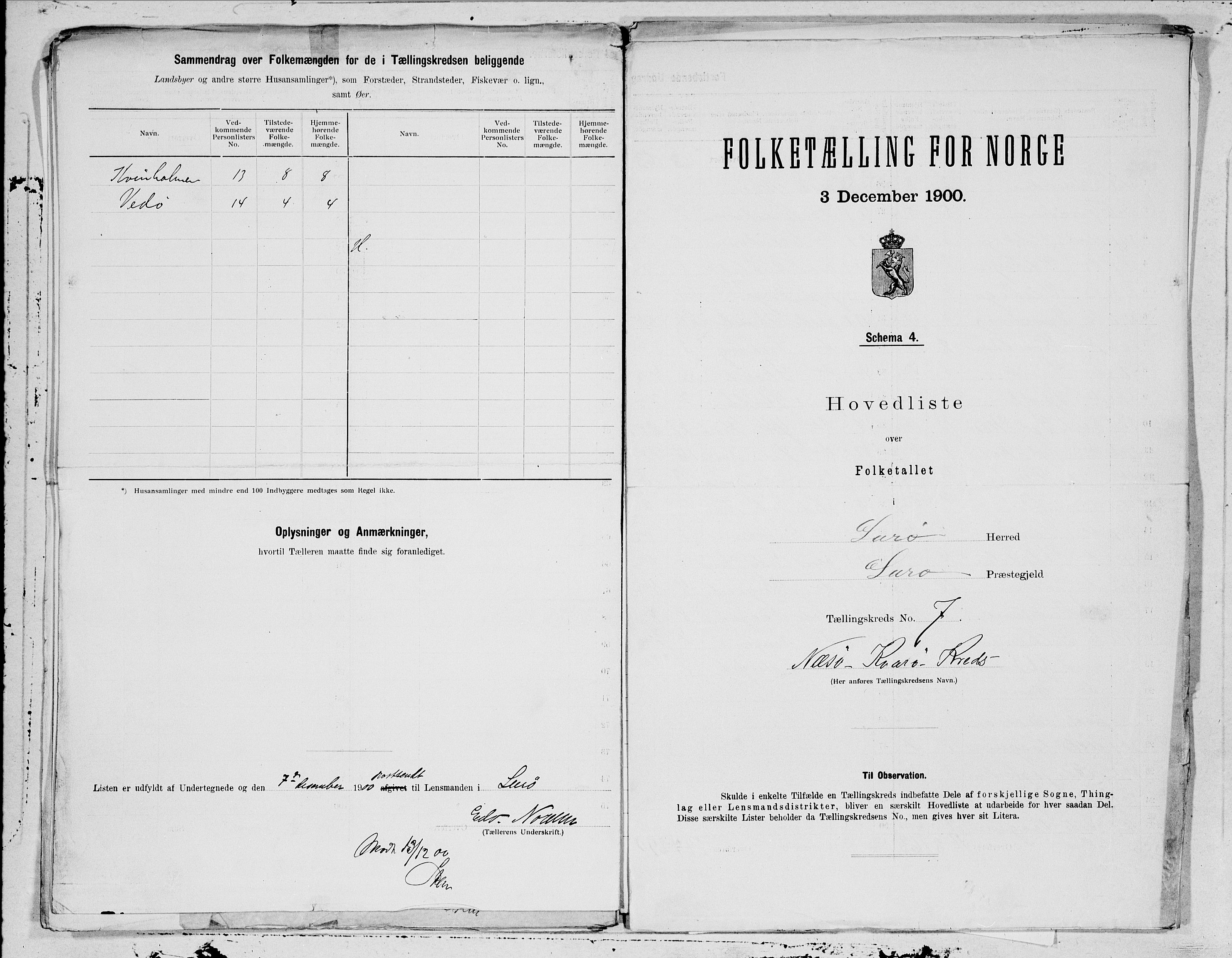 SAT, Folketelling 1900 for 1834 Lurøy herred, 1900, s. 14