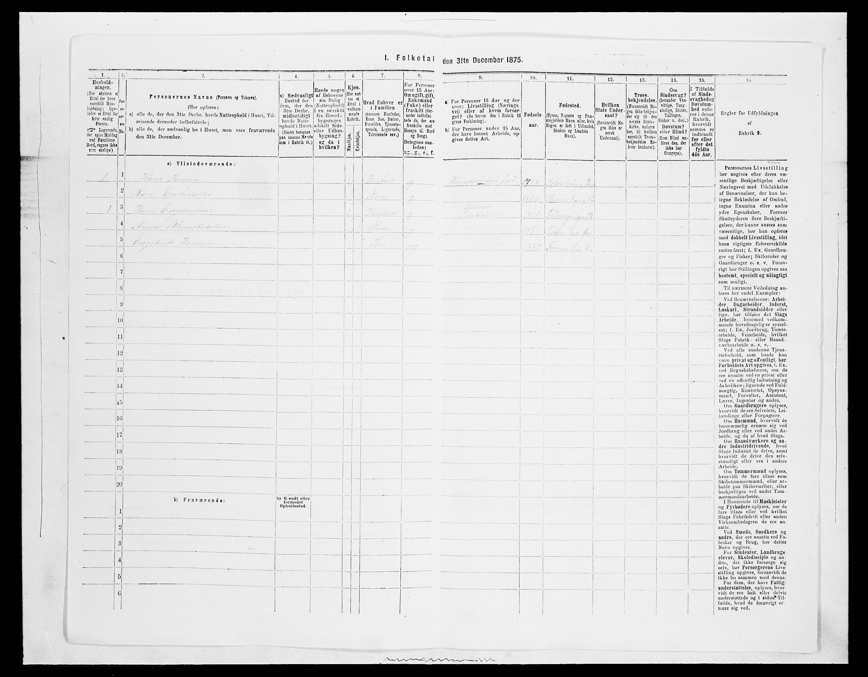 SAH, Folketelling 1875 for 0520P Ringebu prestegjeld, 1875, s. 1173