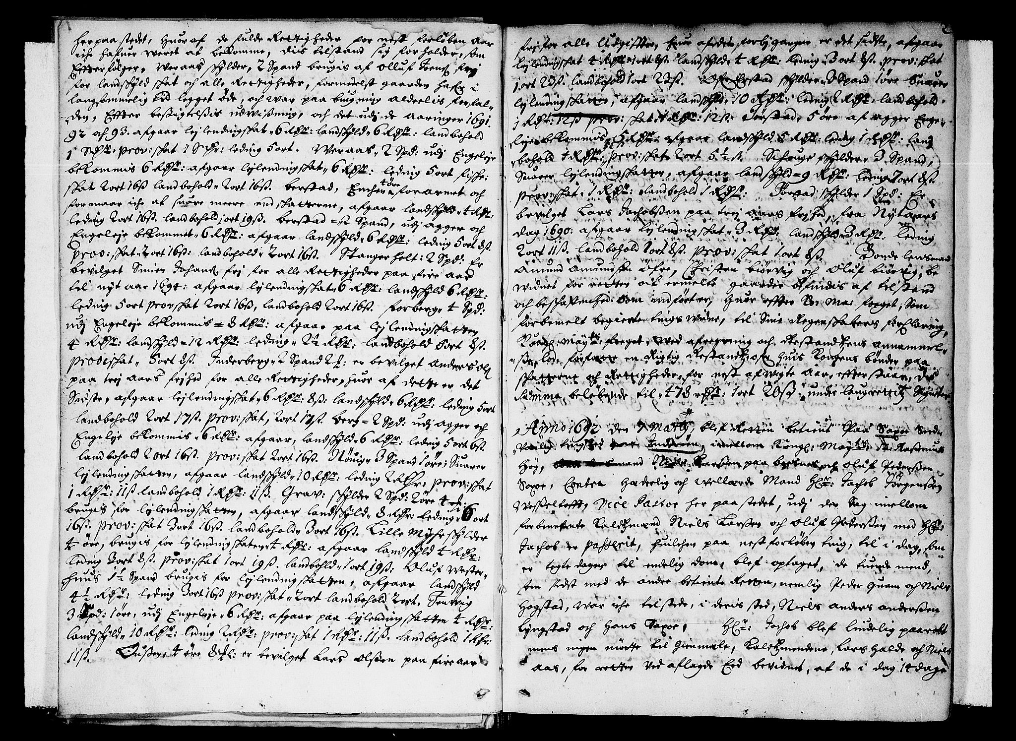 Inderøy sorenskriveri, AV/SAT-A-4147/1/1/1A/L0002: Tingbok, 1692-1695, s. 1b-2a
