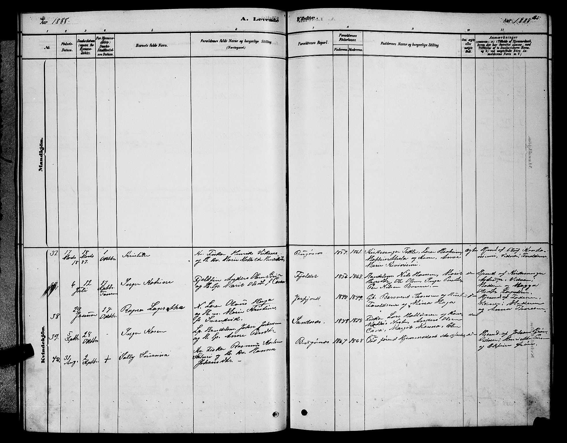 Sør-Varanger sokneprestkontor, AV/SATØ-S-1331/H/Hb/L0003klokker: Klokkerbok nr. 3, 1878-1891, s. 85