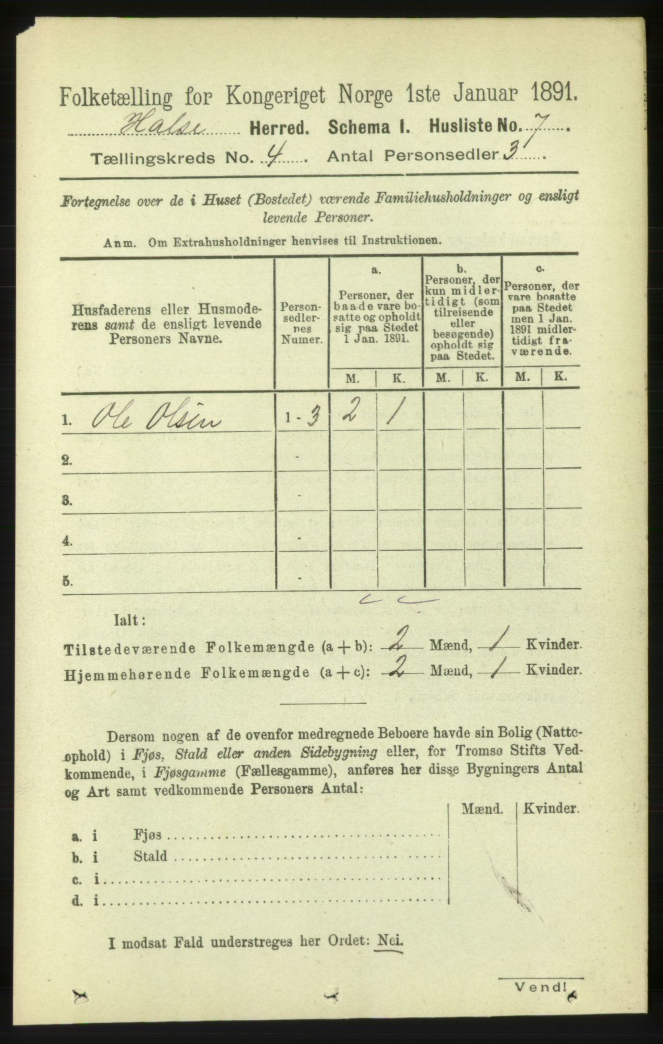 RA, Folketelling 1891 for 1571 Halsa herred, 1891, s. 944