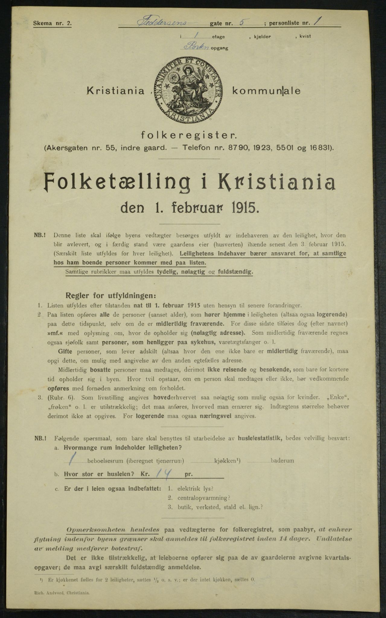 OBA, Kommunal folketelling 1.2.1915 for Kristiania, 1915, s. 23628