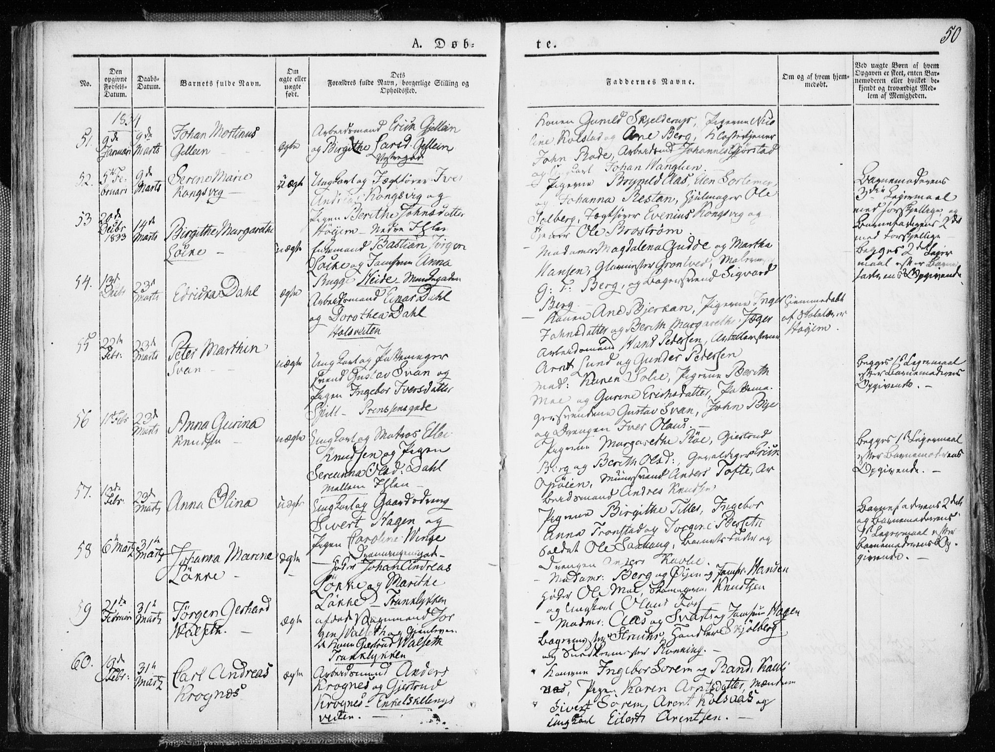 Ministerialprotokoller, klokkerbøker og fødselsregistre - Sør-Trøndelag, AV/SAT-A-1456/601/L0047: Ministerialbok nr. 601A15, 1831-1839, s. 50
