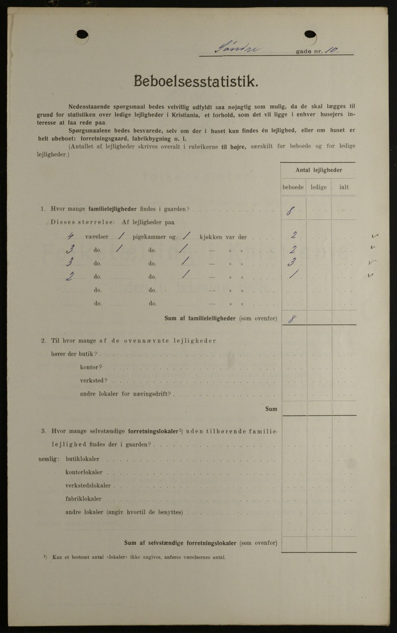 OBA, Kommunal folketelling 1.2.1908 for Kristiania kjøpstad, 1908, s. 95622