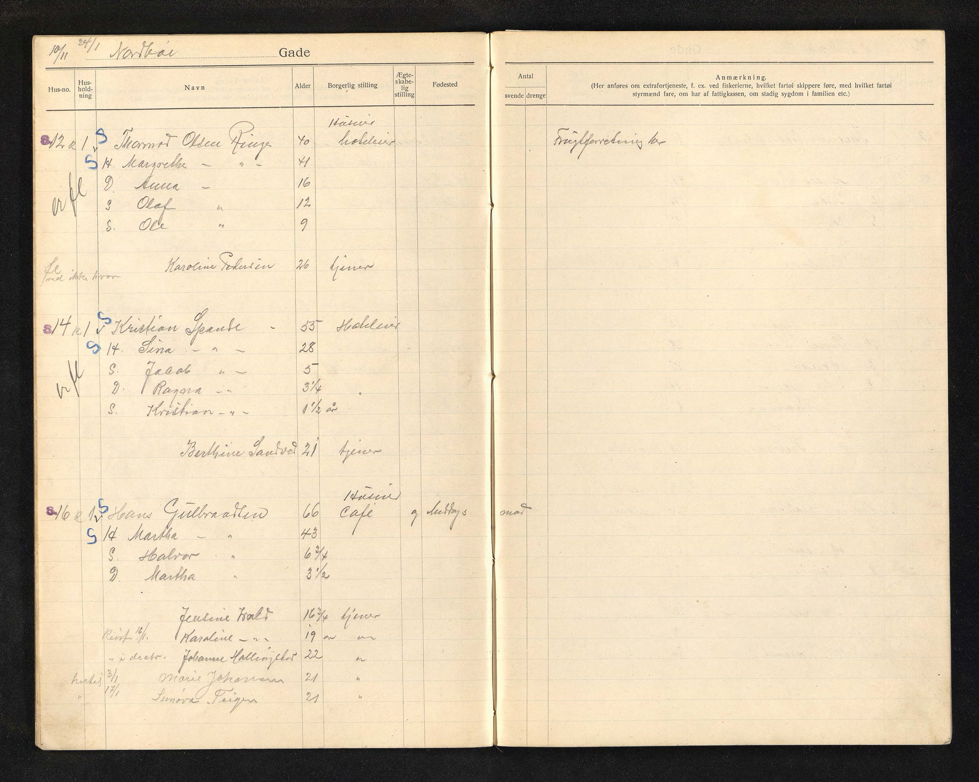 BYST, Ligningsmanntall for Stavanger 1916 - Domkirkens Menighed, Nordbøgate - Prinsensgate, 1916