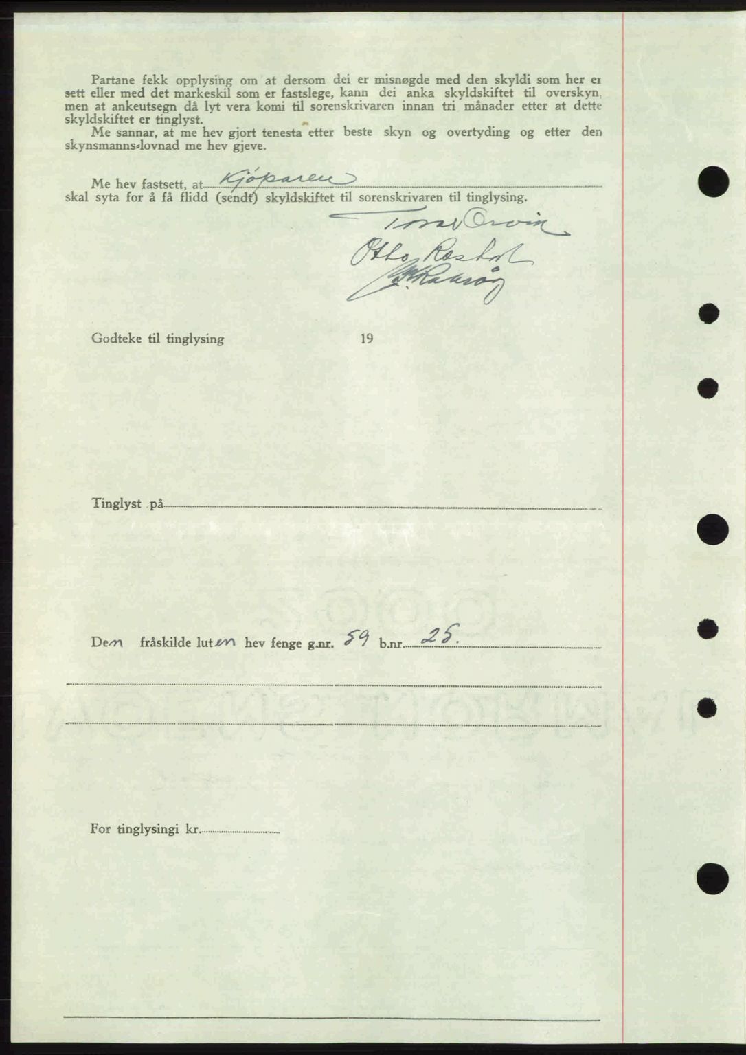 Romsdal sorenskriveri, SAT/A-4149/1/2/2C: Pantebok nr. A19, 1946-1946, Dagboknr: 727/1946