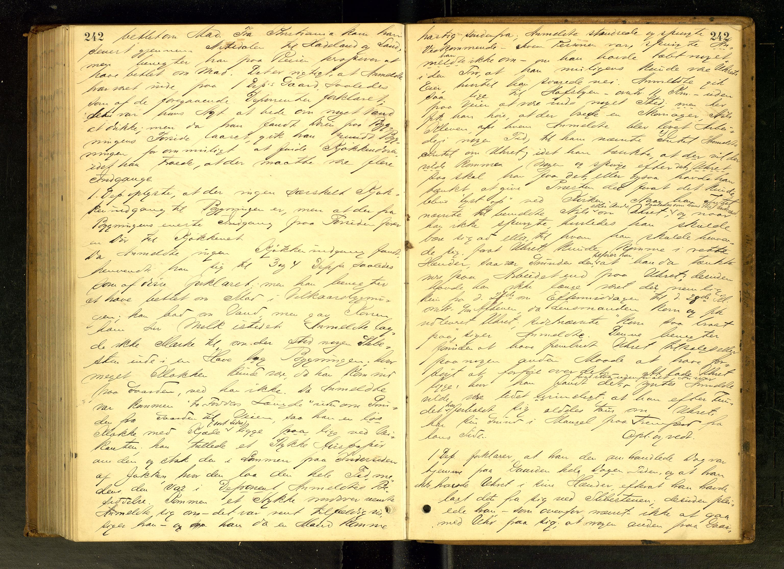 Hadeland og Land tingrett, AV/SAH-TING-010/G/Gc/L0022: Ekstrarettsprotokoll, 1885-1886, s. 242