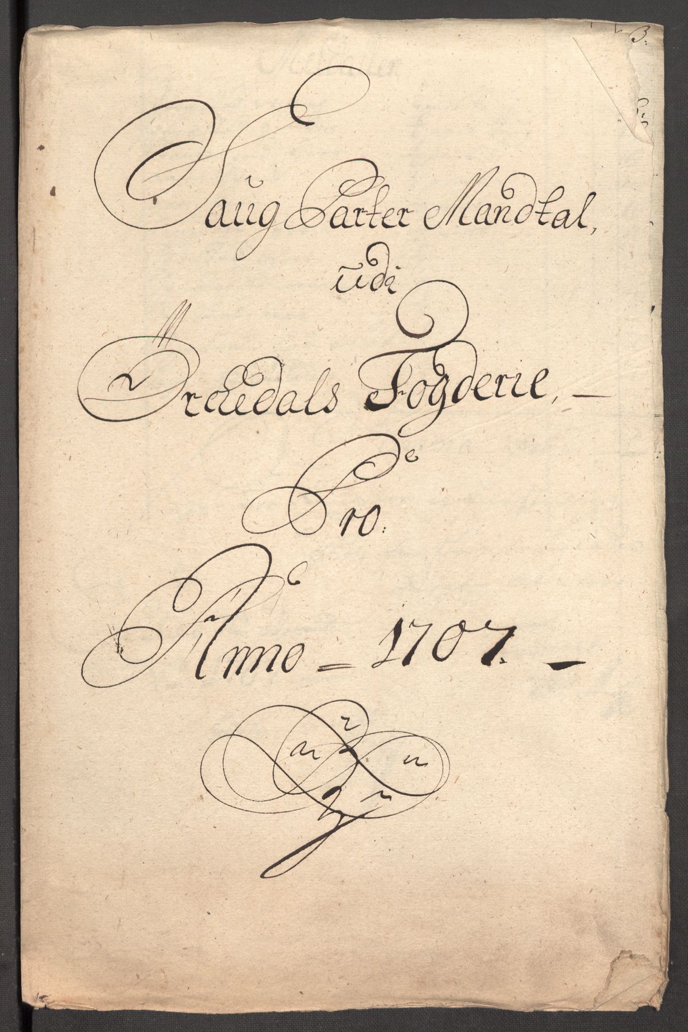 Rentekammeret inntil 1814, Reviderte regnskaper, Fogderegnskap, RA/EA-4092/R60/L3957: Fogderegnskap Orkdal og Gauldal, 1707, s. 209