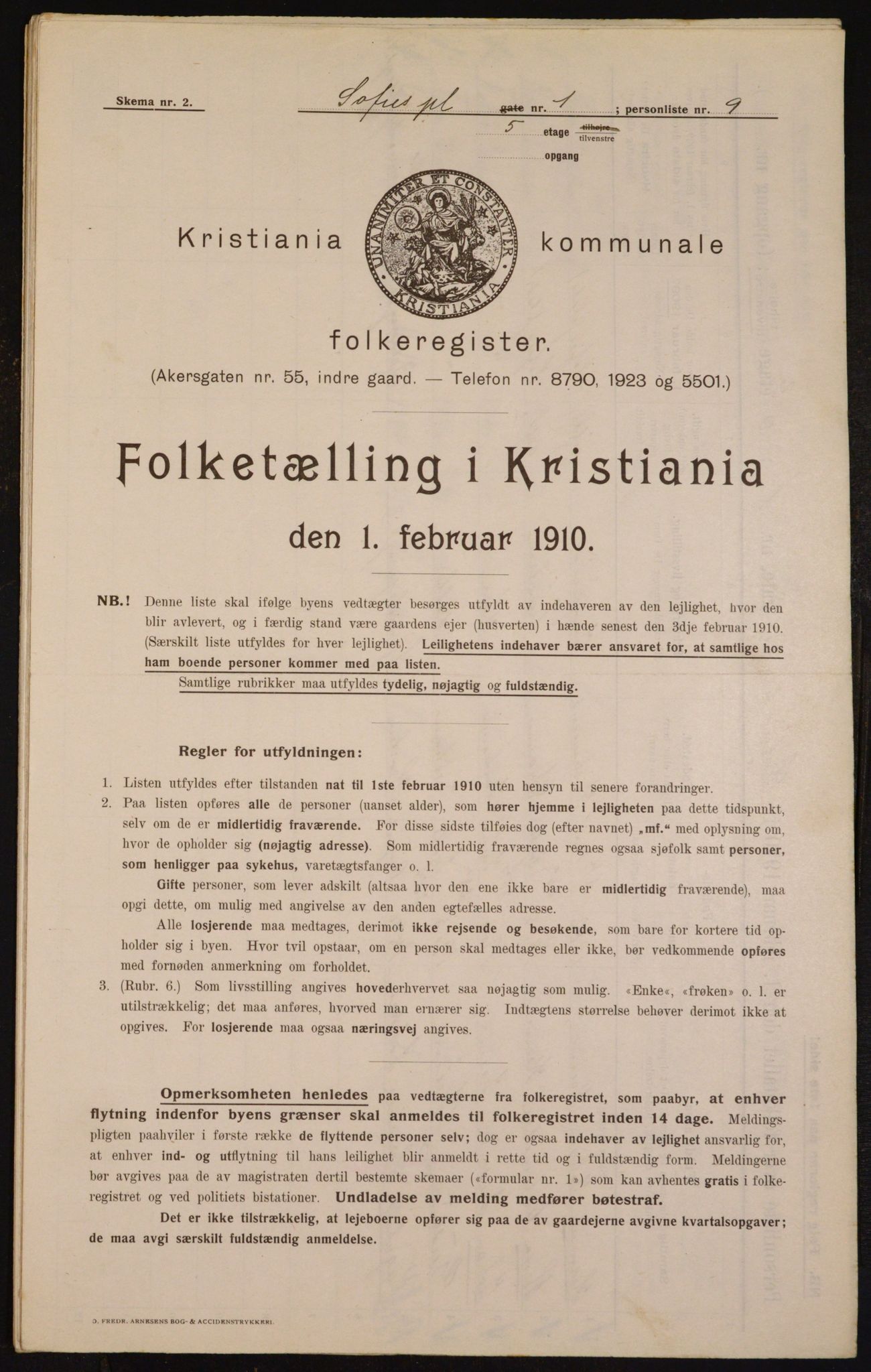 OBA, Kommunal folketelling 1.2.1910 for Kristiania, 1910, s. 94683