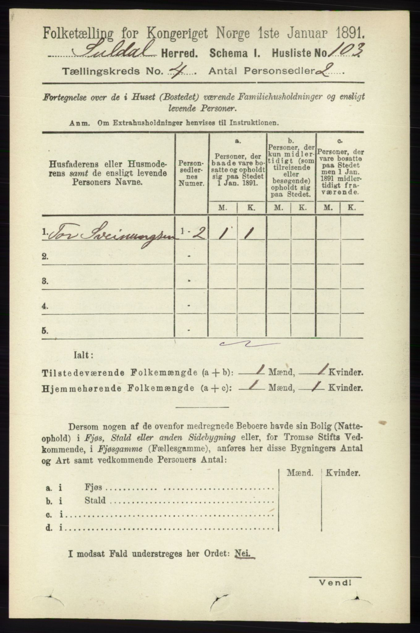 RA, Folketelling 1891 for 1134 Suldal herred, 1891, s. 859