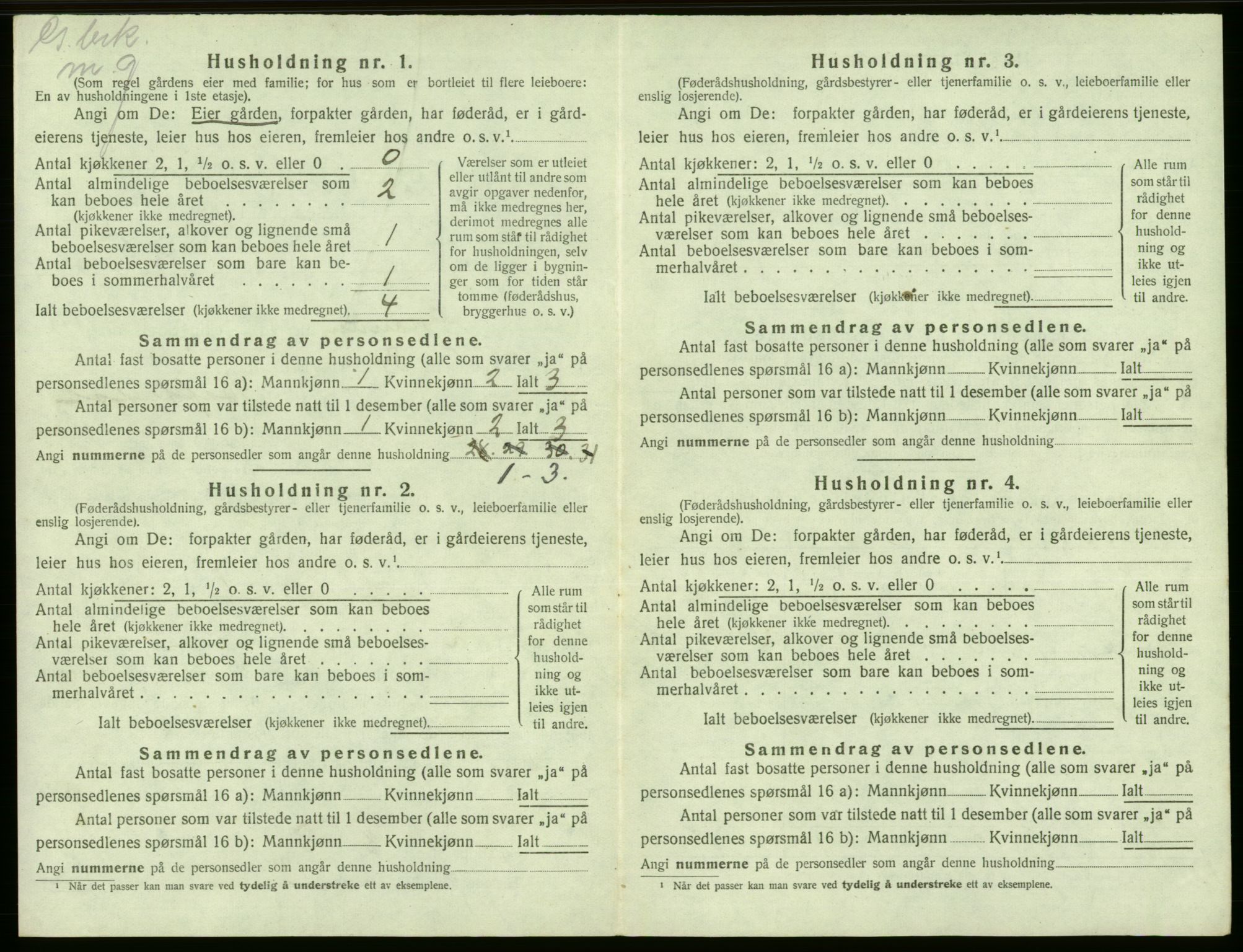 SAB, Folketelling 1920 for 1234 Granvin herred, 1920, s. 31
