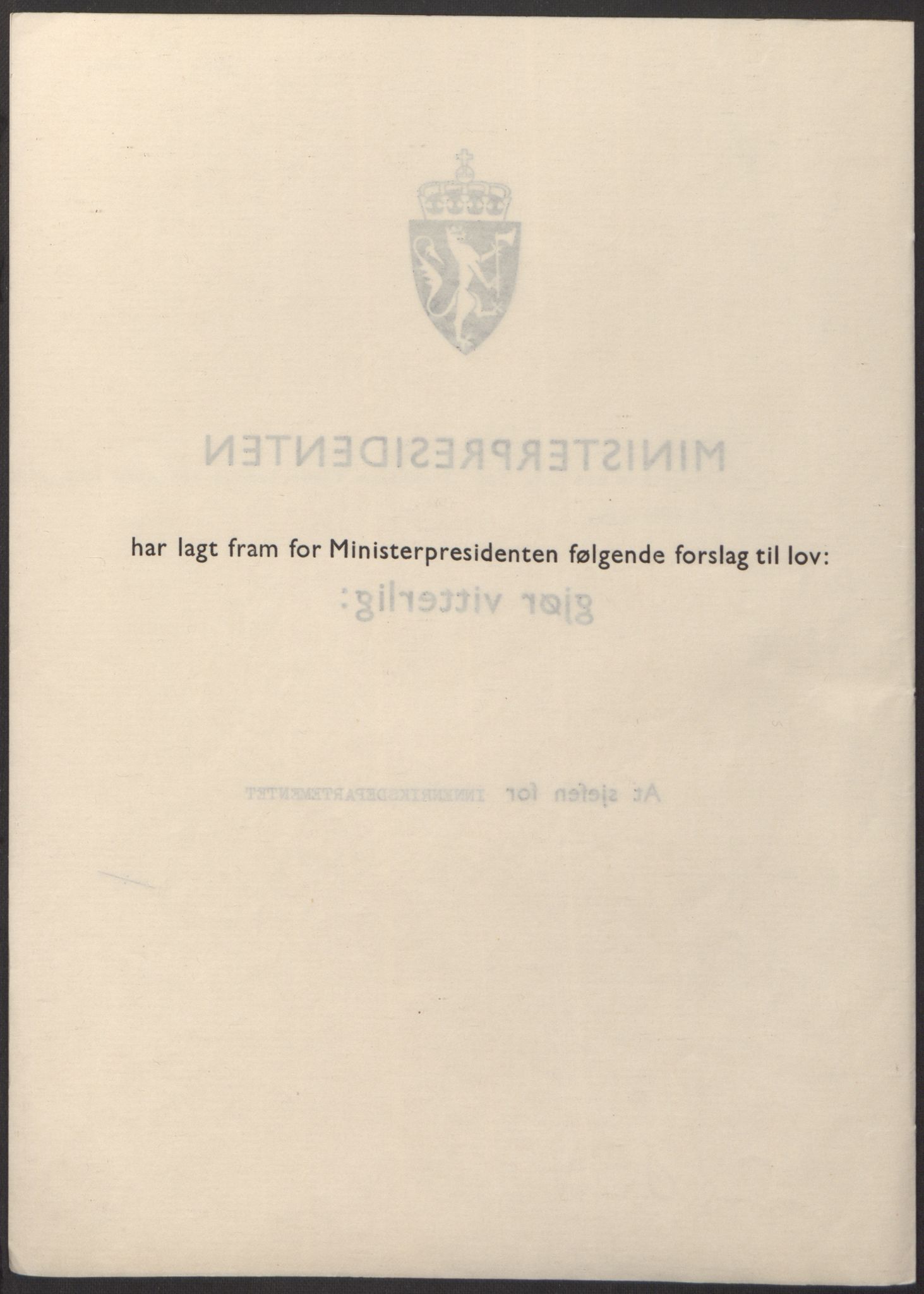 NS-administrasjonen 1940-1945 (Statsrådsekretariatet, de kommisariske statsråder mm), RA/S-4279/D/Db/L0098: Lover II, 1942, s. 71