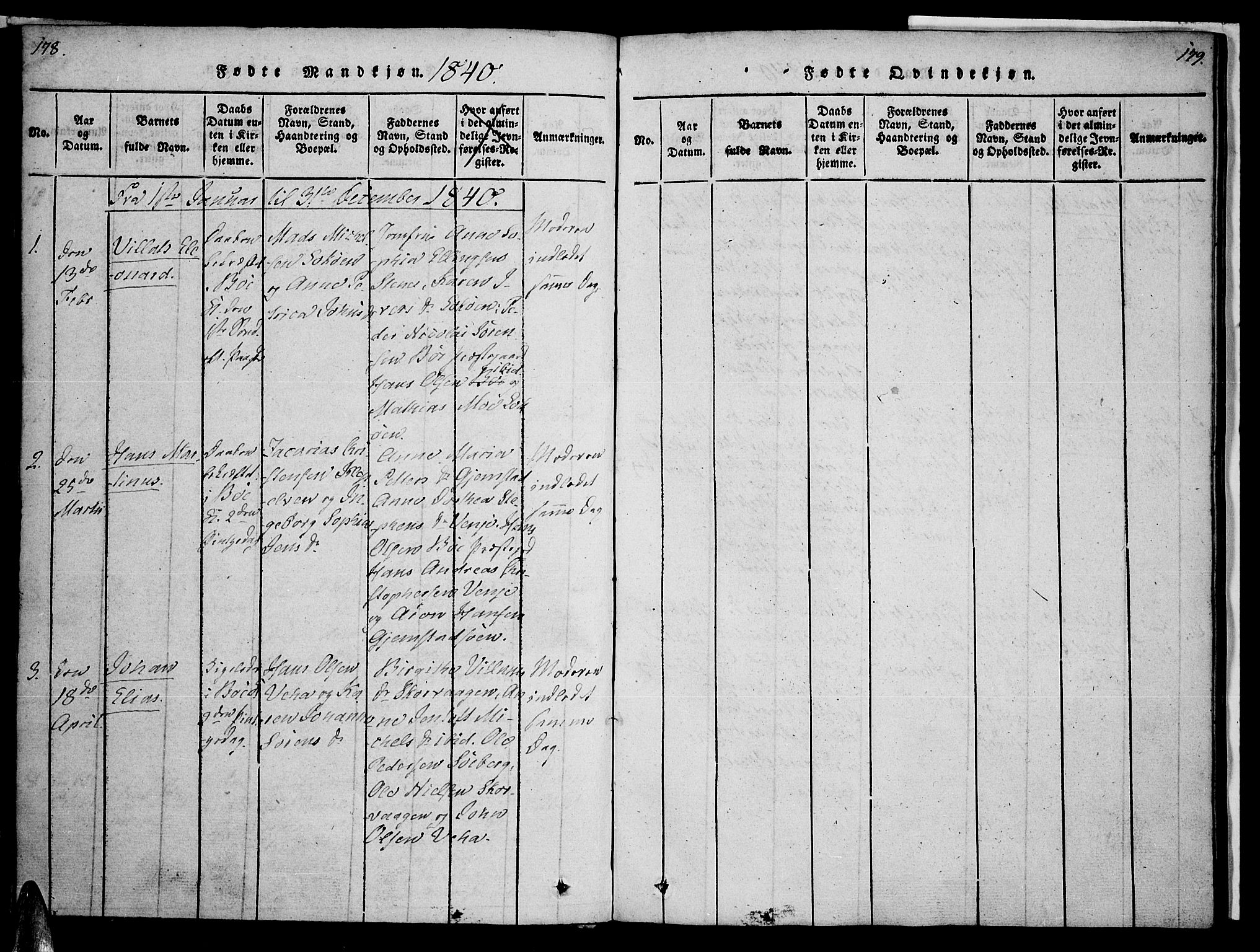 Ministerialprotokoller, klokkerbøker og fødselsregistre - Nordland, AV/SAT-A-1459/891/L1298: Ministerialbok nr. 891A03, 1820-1840, s. 178-179