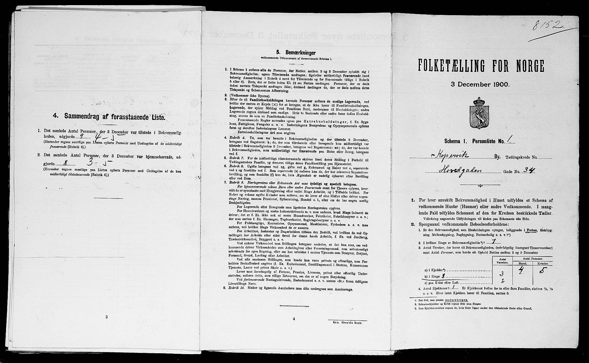 SAST, Folketelling 1900 for 1105 Kopervik ladested, 1900, s. 699