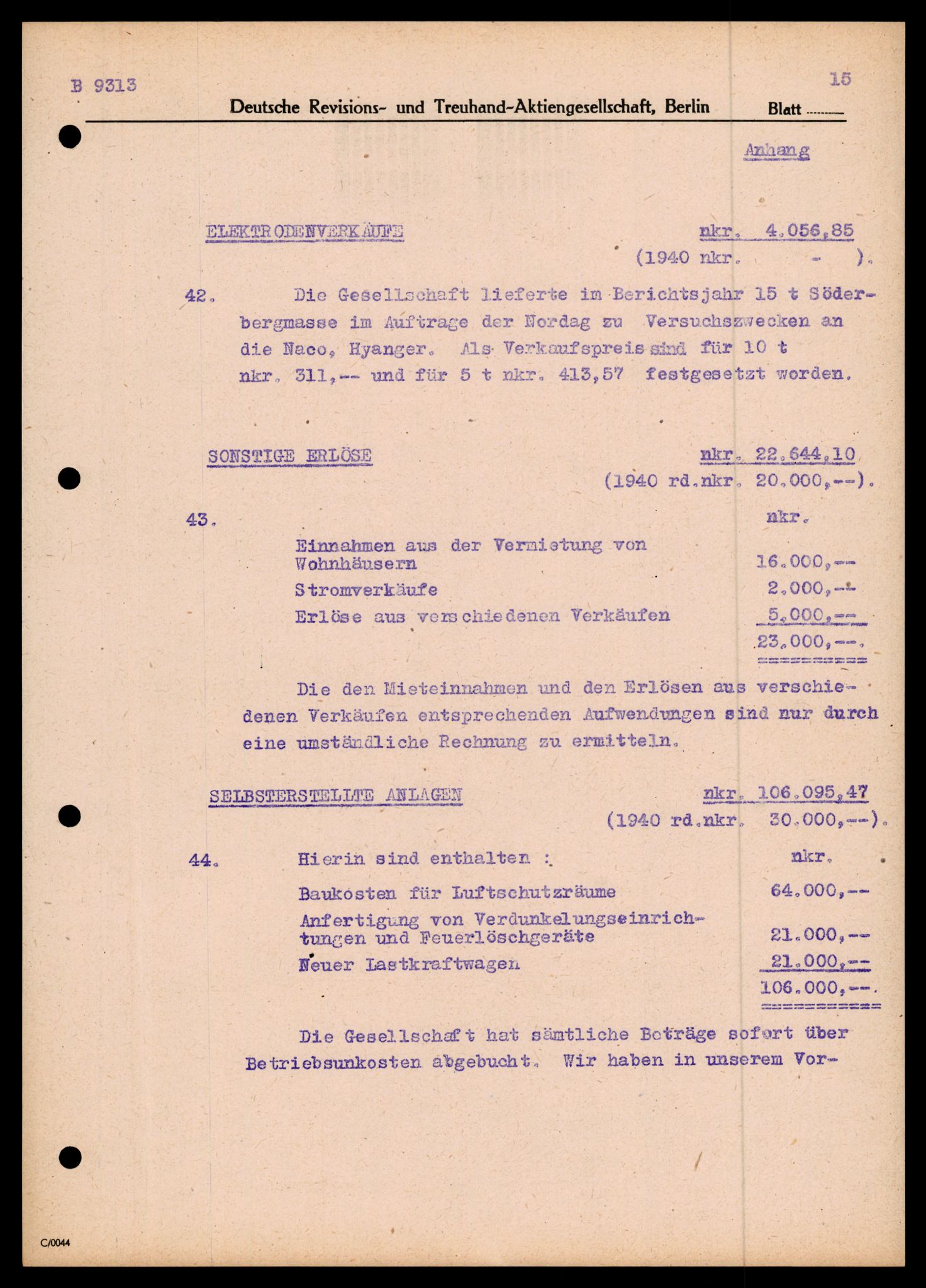 Forsvarets Overkommando. 2 kontor. Arkiv 11.4. Spredte tyske arkivsaker, AV/RA-RAFA-7031/D/Dar/Darc/L0030: Tyske oppgaver over norske industribedrifter, 1940-1943, s. 124