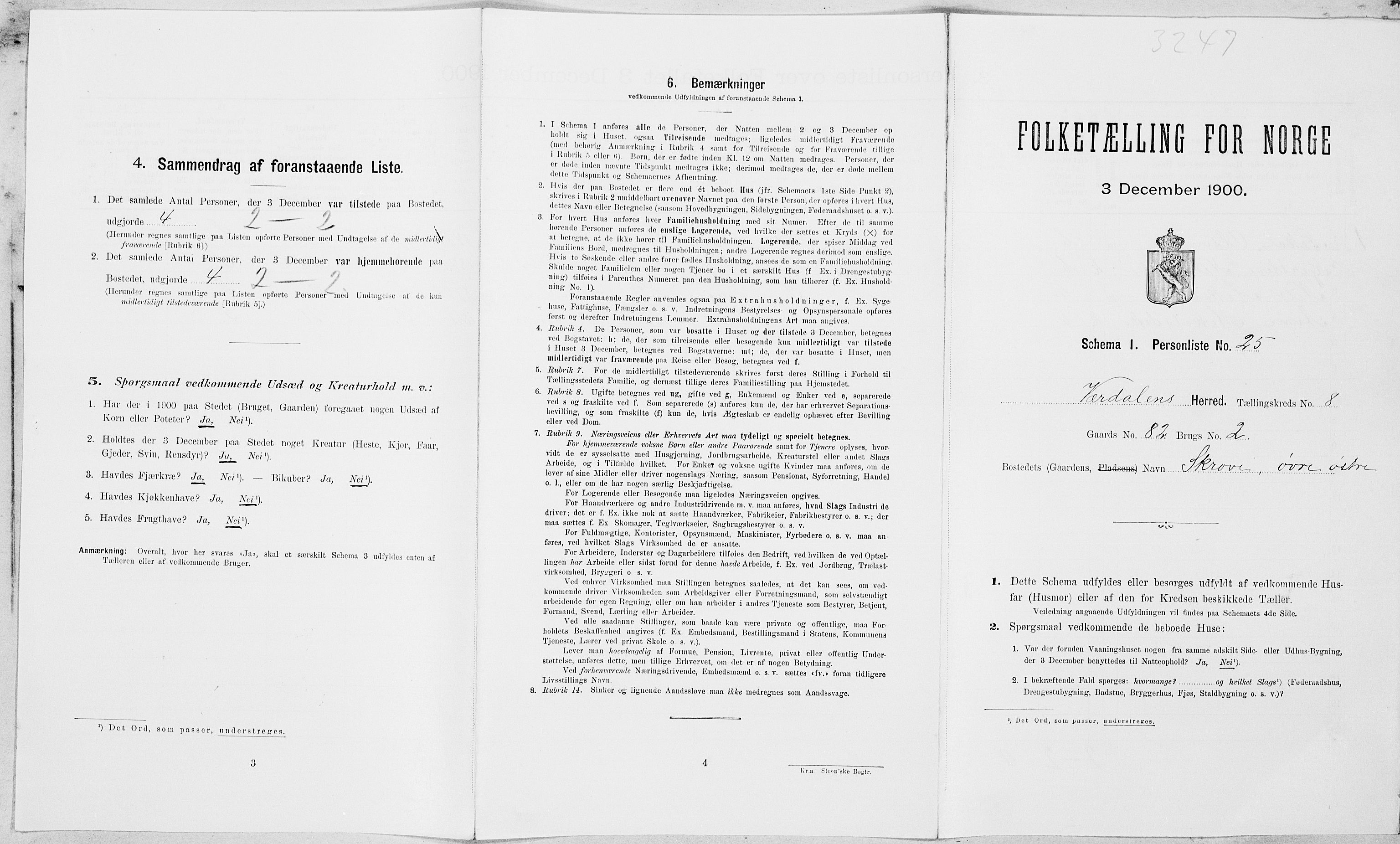 SAT, Folketelling 1900 for 1721 Verdal herred, 1900, s. 1181
