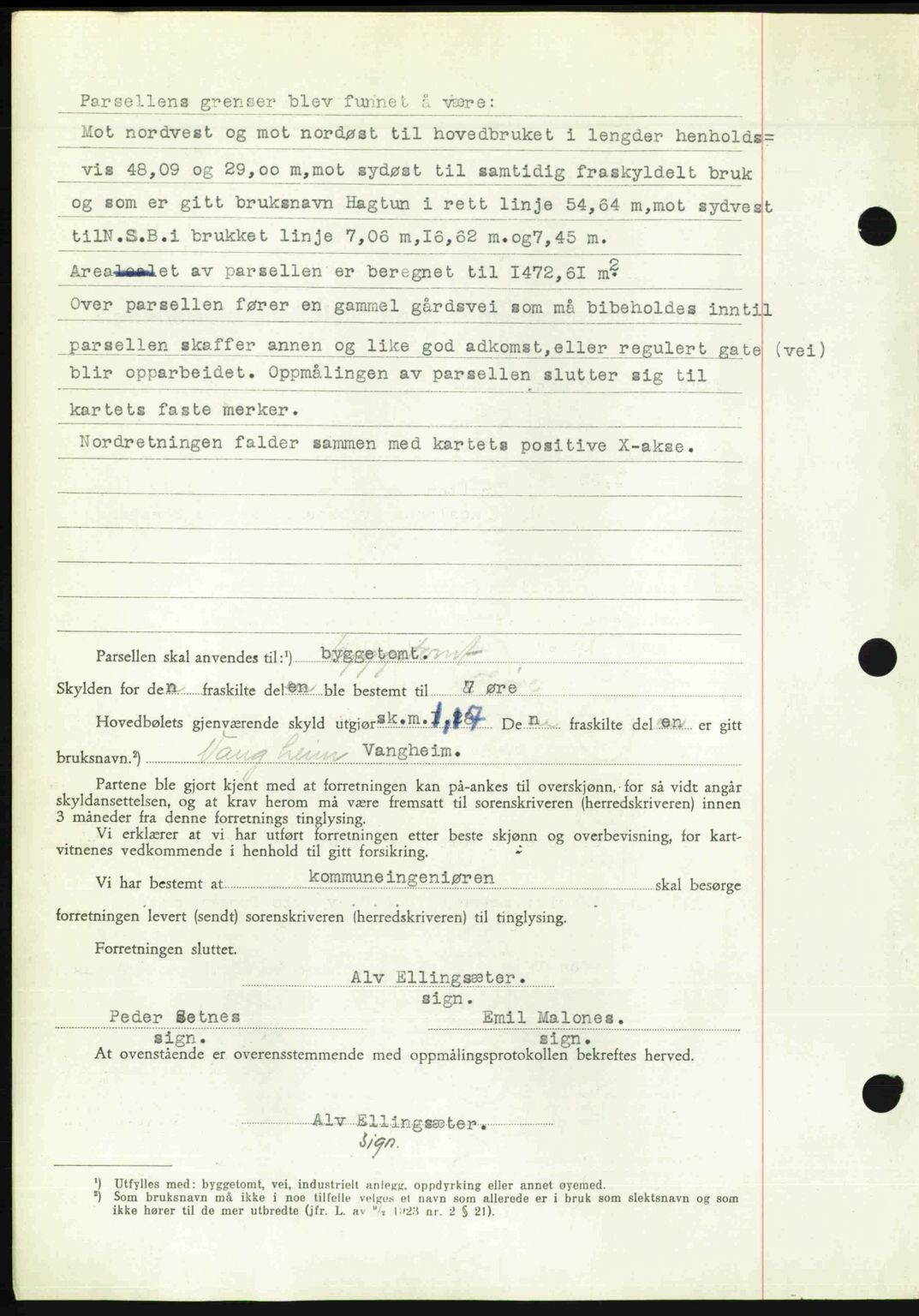 Romsdal sorenskriveri, AV/SAT-A-4149/1/2/2C: Pantebok nr. A24, 1947-1947, Dagboknr: 3217/1947