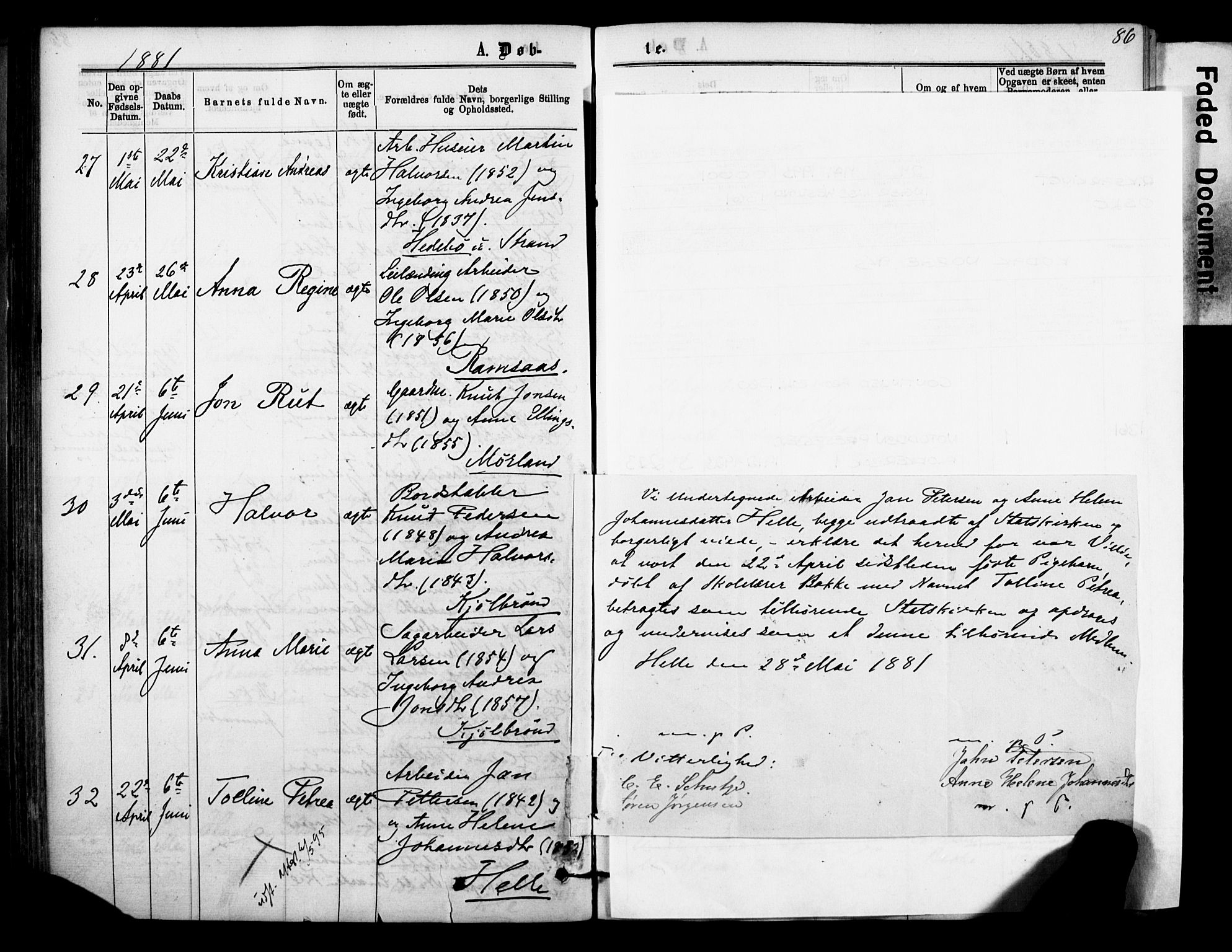 Sannidal kirkebøker, AV/SAKO-A-296/F/Fa/L0014: Ministerialbok nr. 14, 1874-1883, s. 86