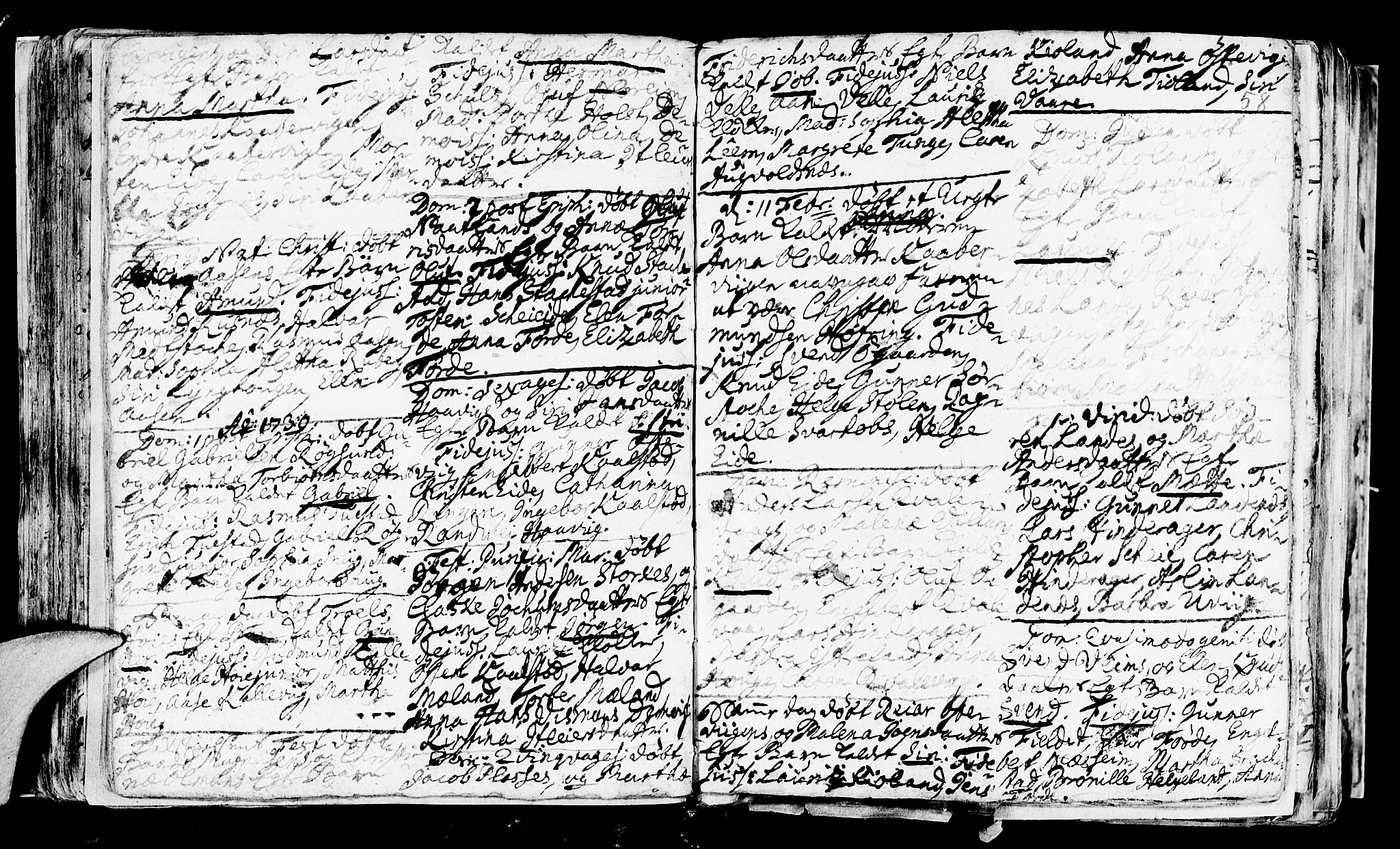 Avaldsnes sokneprestkontor, AV/SAST-A -101851/H/Ha/Haa/L0001: Ministerialbok nr. A 1, 1711-1764, s. 58
