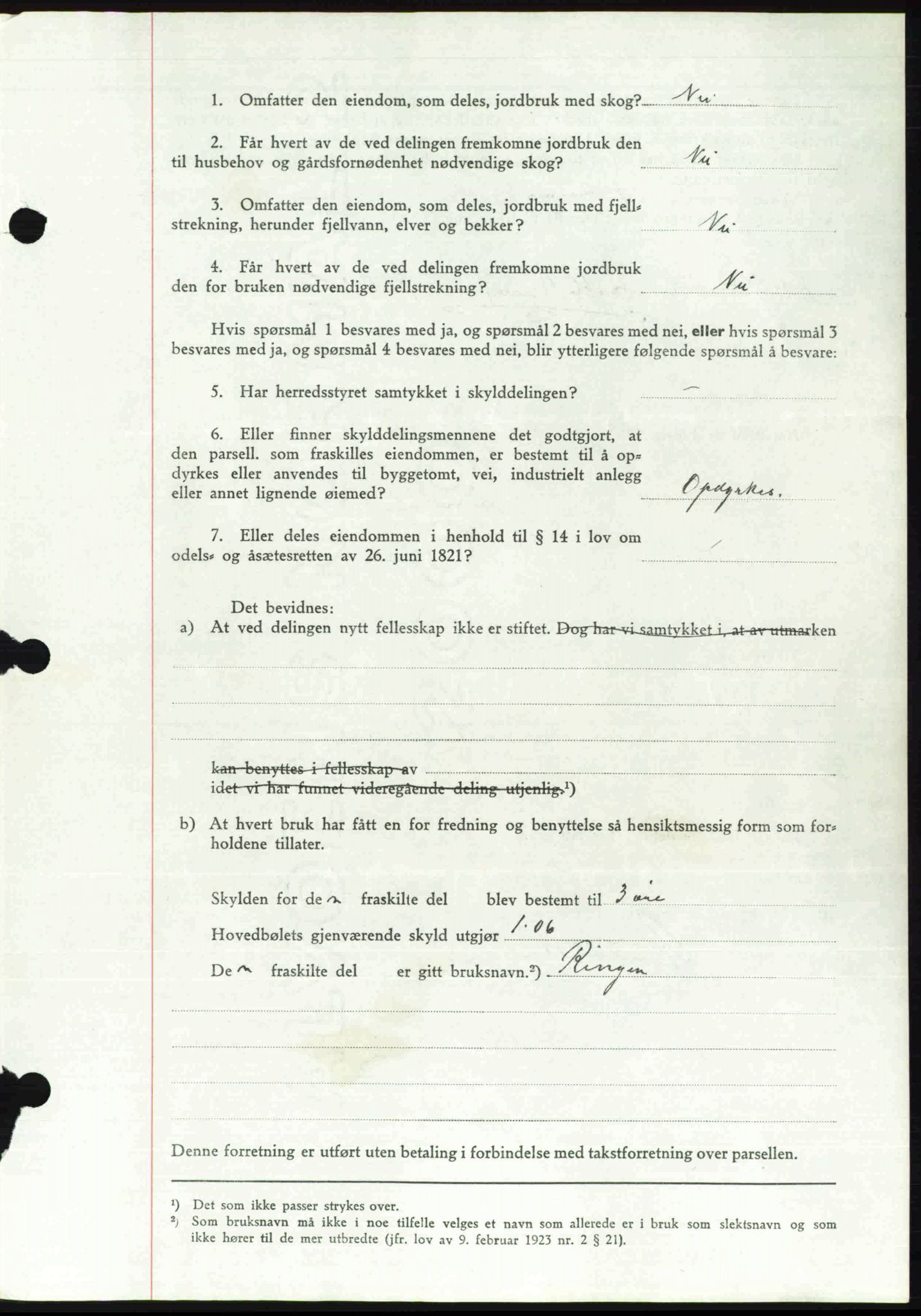 Toten tingrett, AV/SAH-TING-006/H/Hb/Hbc/L0007: Pantebok nr. Hbc-07, 1939-1940, Dagboknr: 163/1940