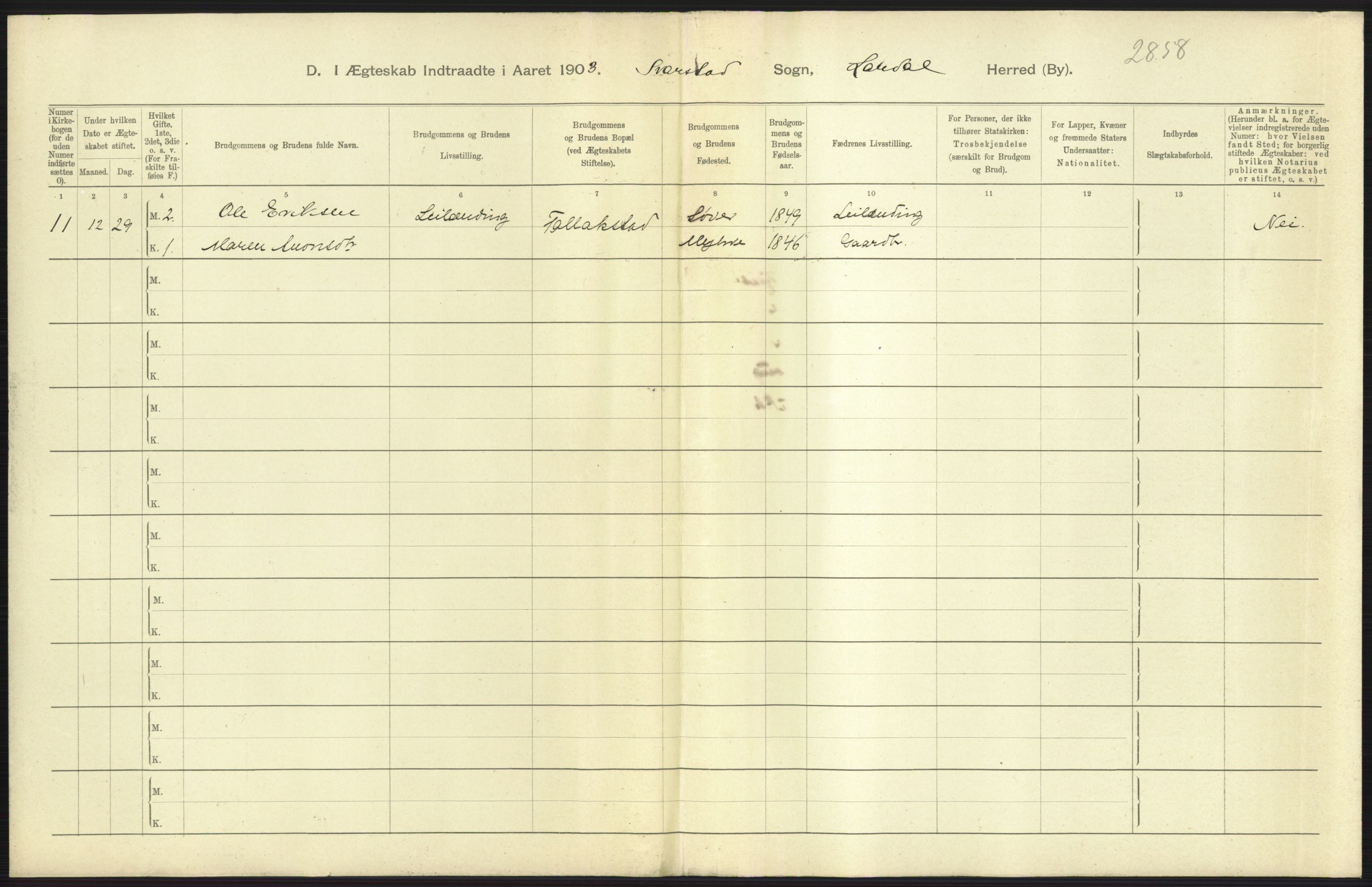 Statistisk sentralbyrå, Sosiodemografiske emner, Befolkning, AV/RA-S-2228/D/Df/Dfa/Dfaa/L0008: Jarlsberg og Larvik amt: Fødte, gifte, døde, 1903, s. 367