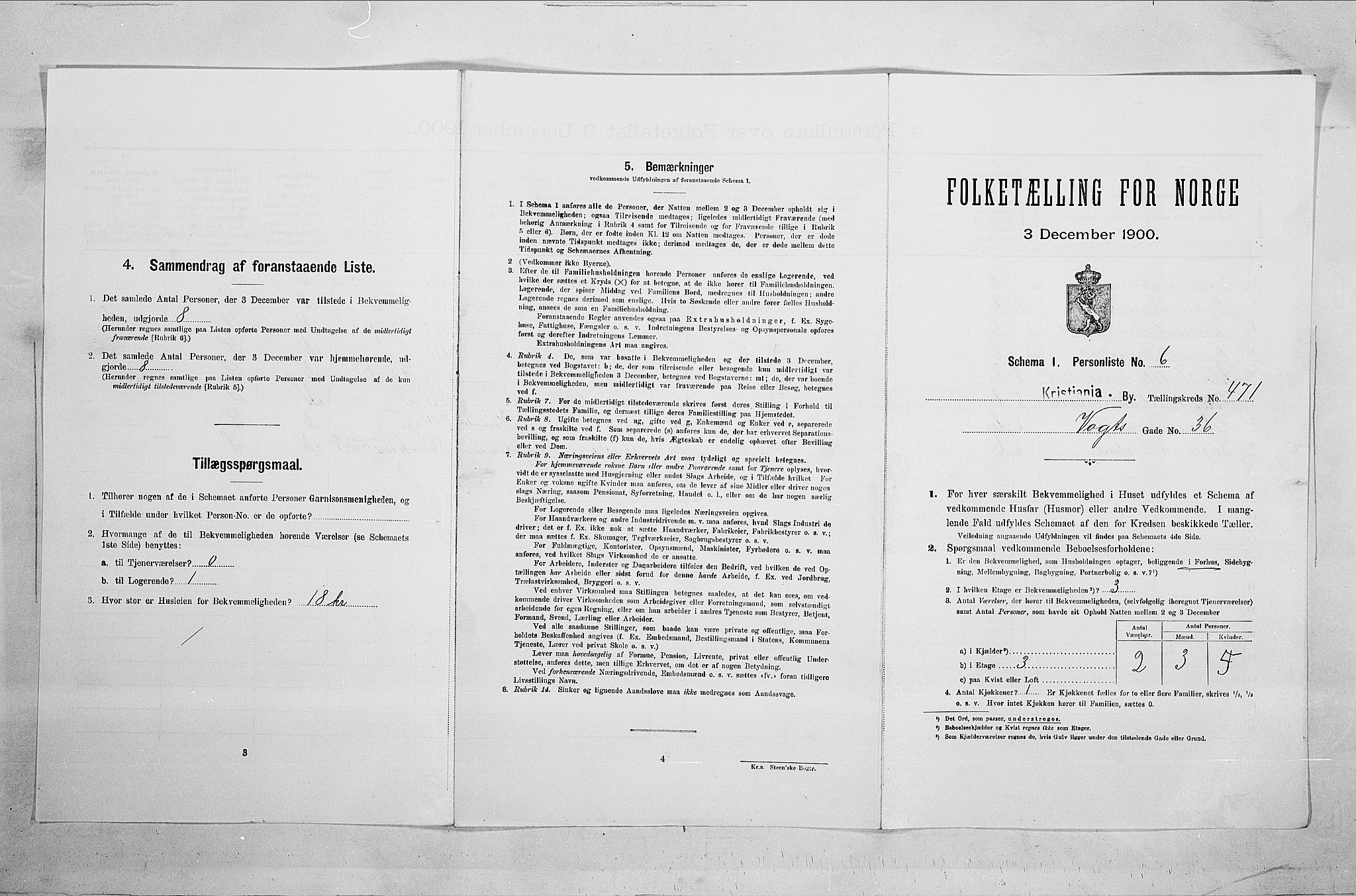 SAO, Folketelling 1900 for 0301 Kristiania kjøpstad, 1900, s. 114216