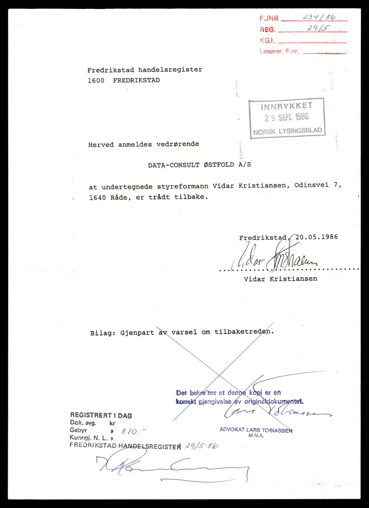 Fredrikstad tingrett, SAT/A-10473/K/Kb/Kbb/L0010: Enkeltmannsforetak, aksjeselskap og andelslag, Dat-Ec, 1944-1990, s. 1