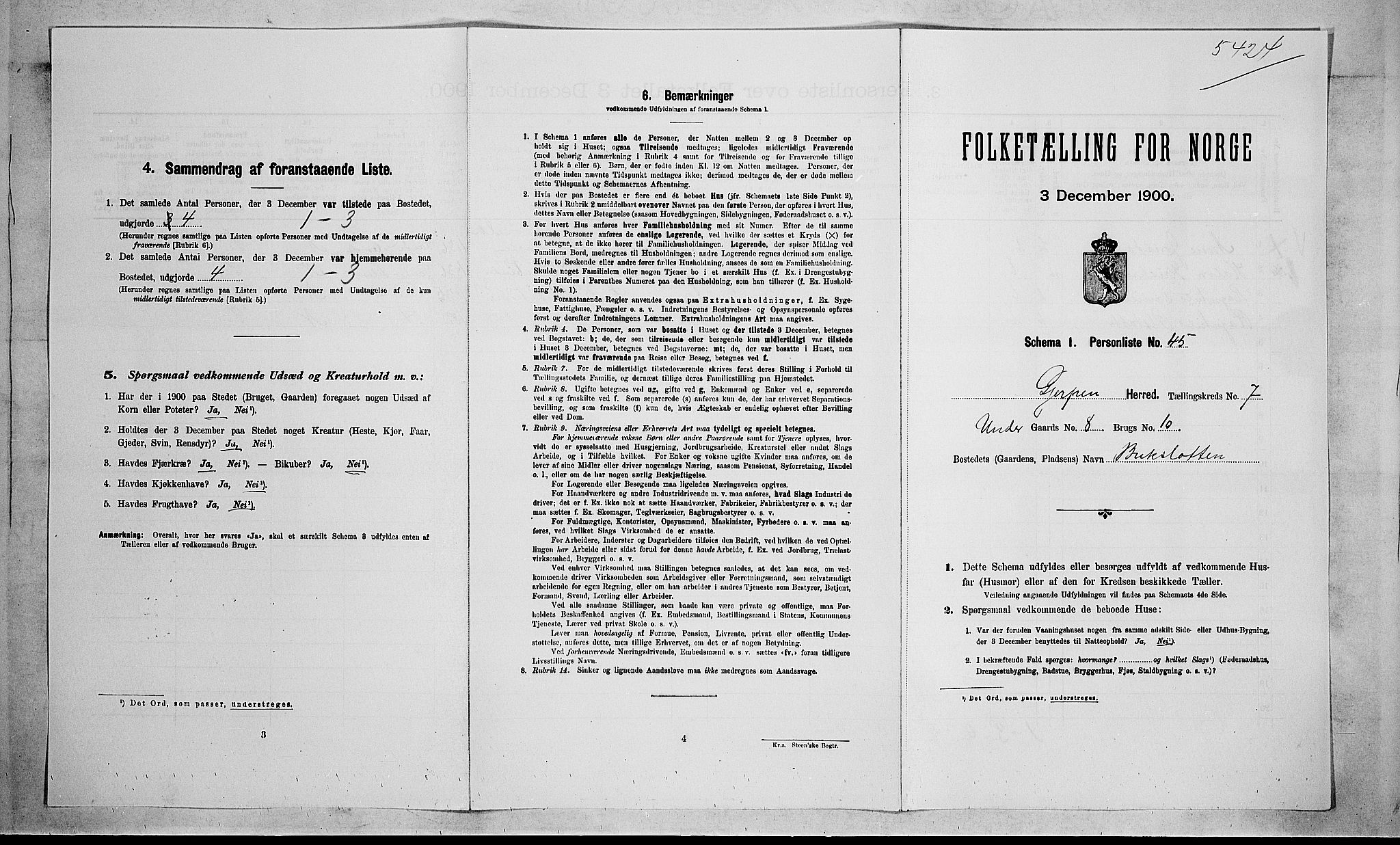 SAKO, Folketelling 1900 for 0812 Gjerpen herred, 1900, s. 1414