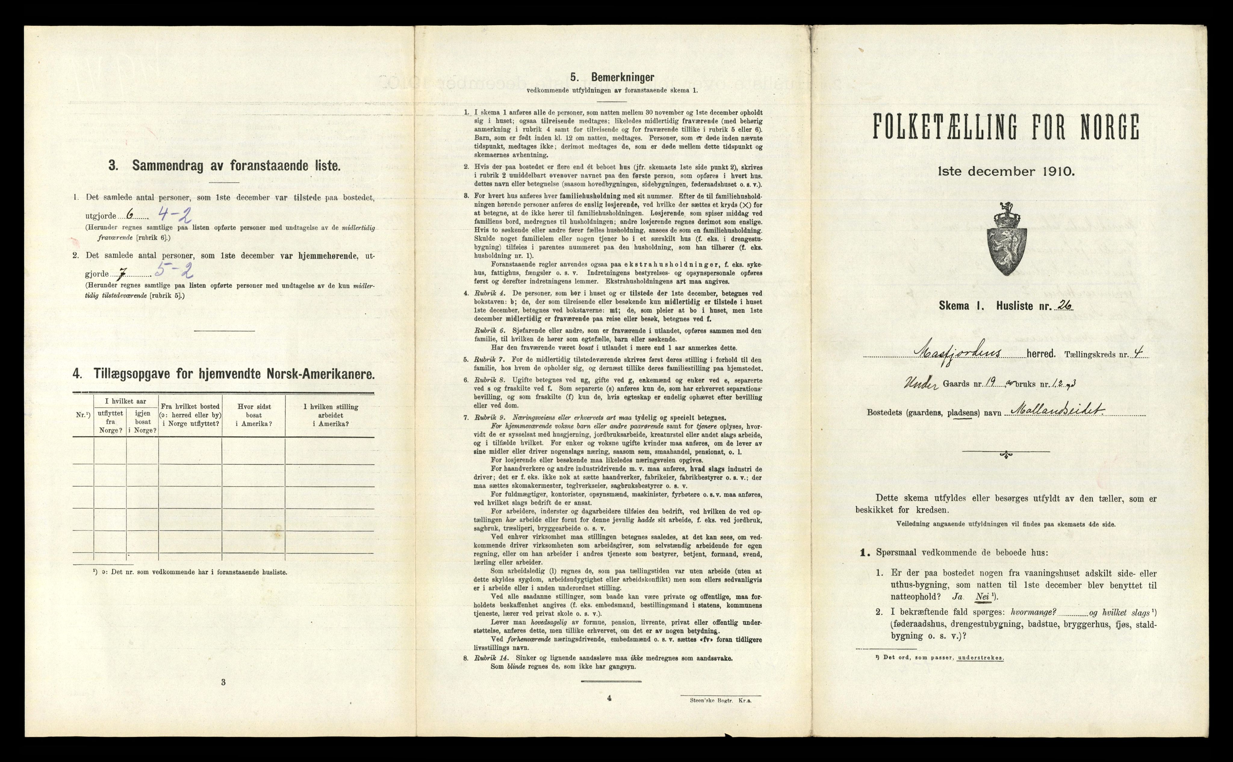 RA, Folketelling 1910 for 1266 Masfjorden herred, 1910, s. 300