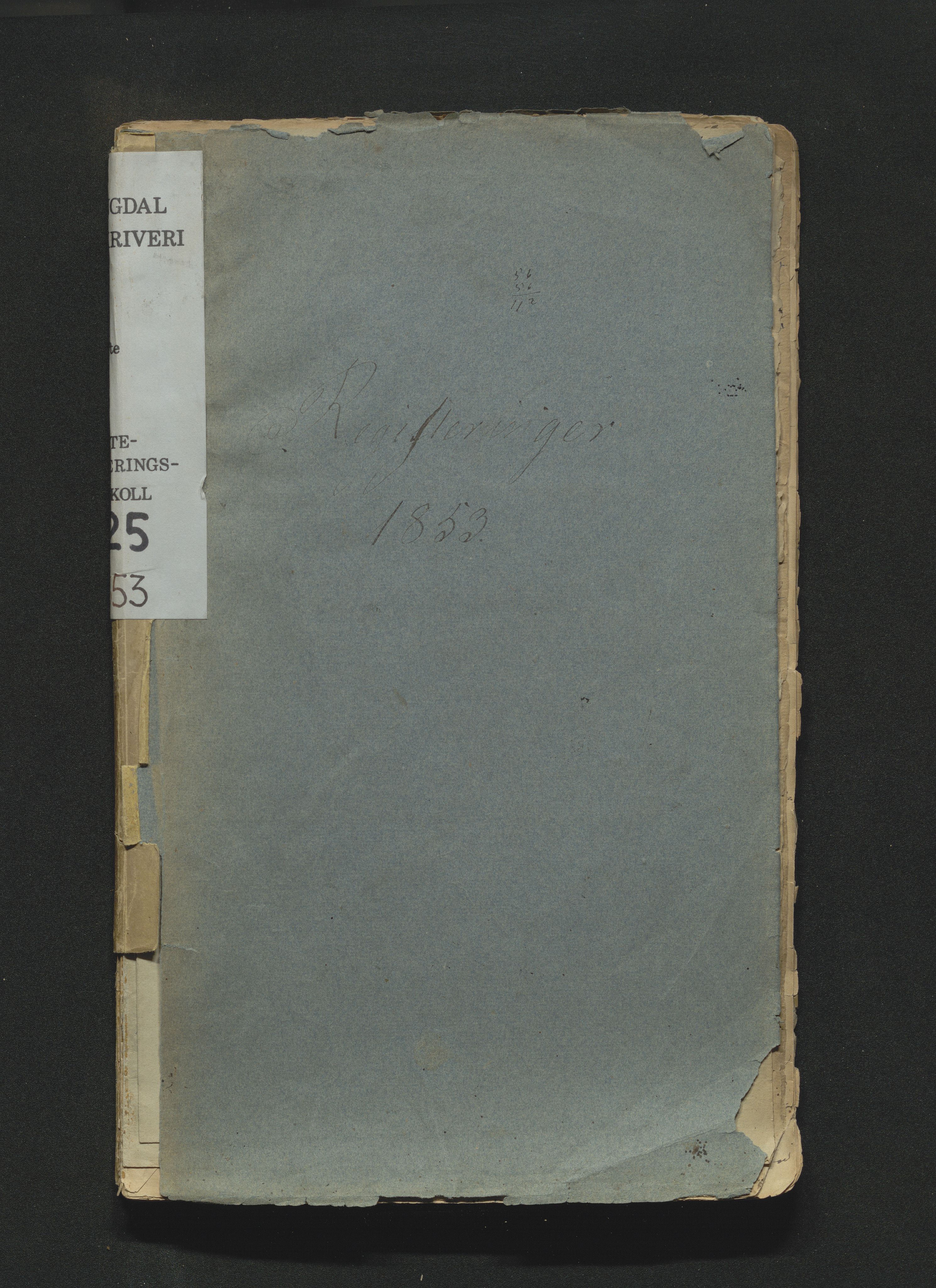 Hallingdal sorenskriveri, SAKO/A-121/H/Hb/Hbb/Hbba/L0025: Skifteregistreringsprotokoll, Sorenskriveriet, 1853
