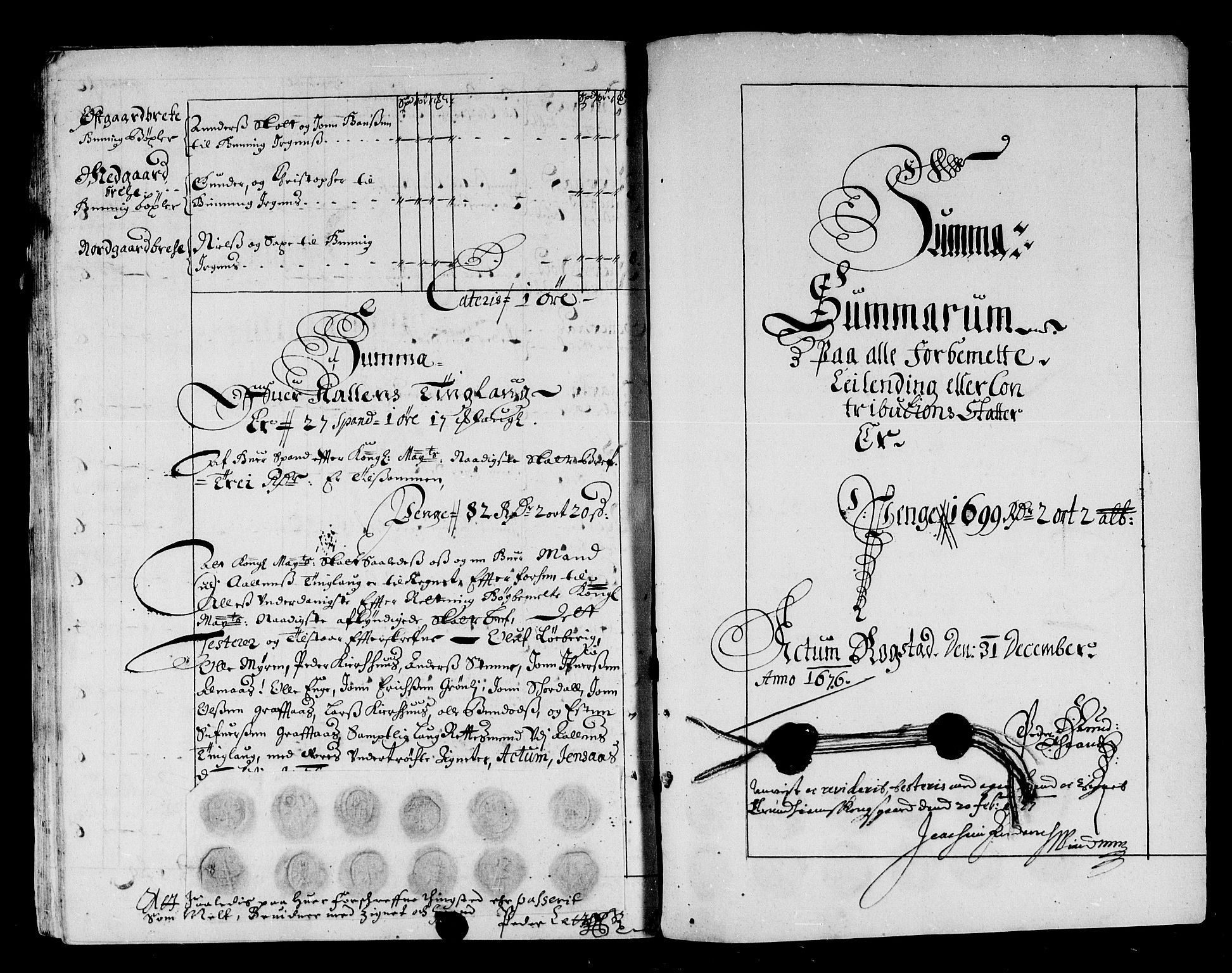 Rentekammeret inntil 1814, Reviderte regnskaper, Stiftamtstueregnskaper, Trondheim stiftamt og Nordland amt, AV/RA-EA-6044/R/Rd/L0043: Trondheim stiftamt, 1676