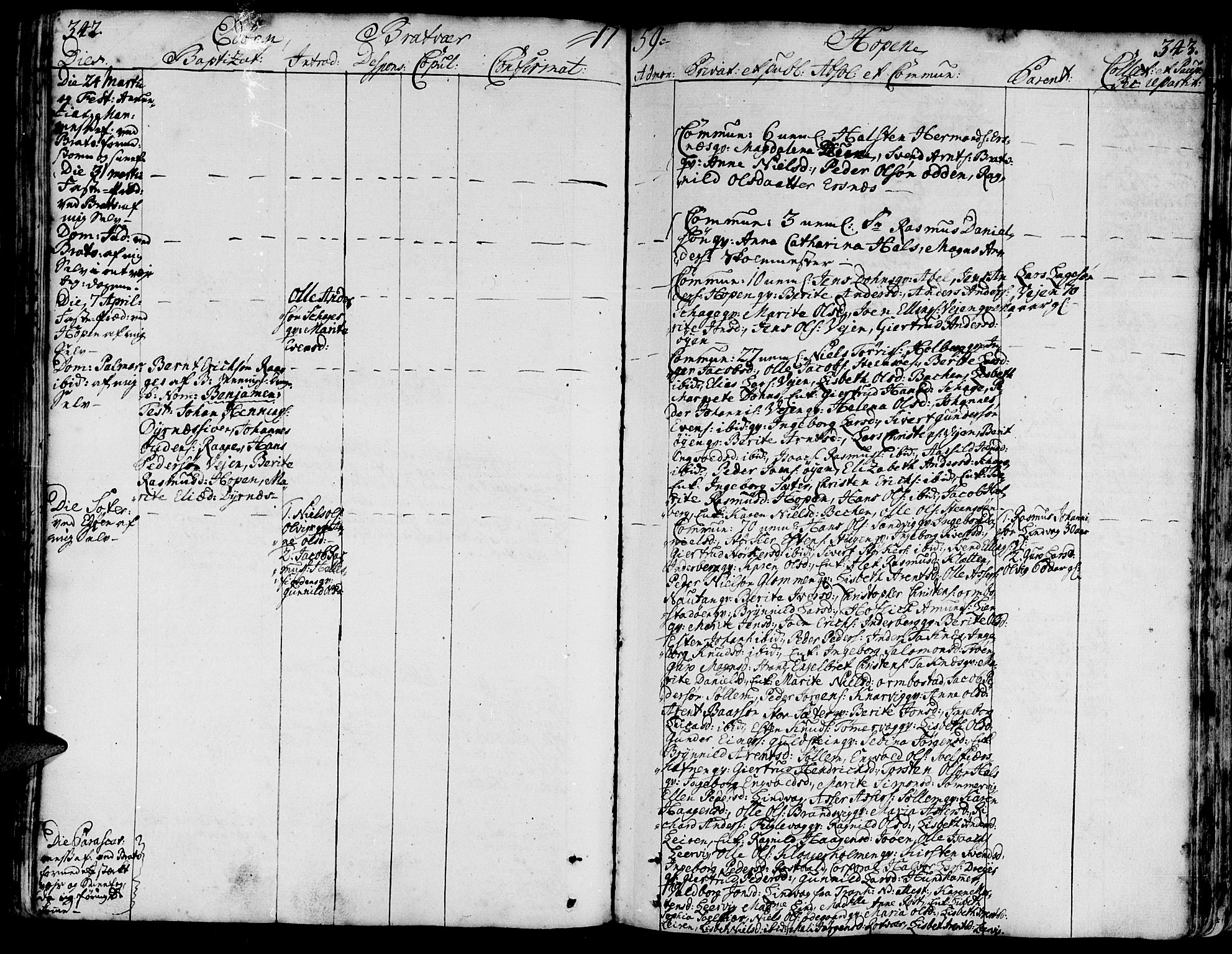 Ministerialprotokoller, klokkerbøker og fødselsregistre - Møre og Romsdal, AV/SAT-A-1454/581/L0931: Ministerialbok nr. 581A01, 1751-1765, s. 342-343