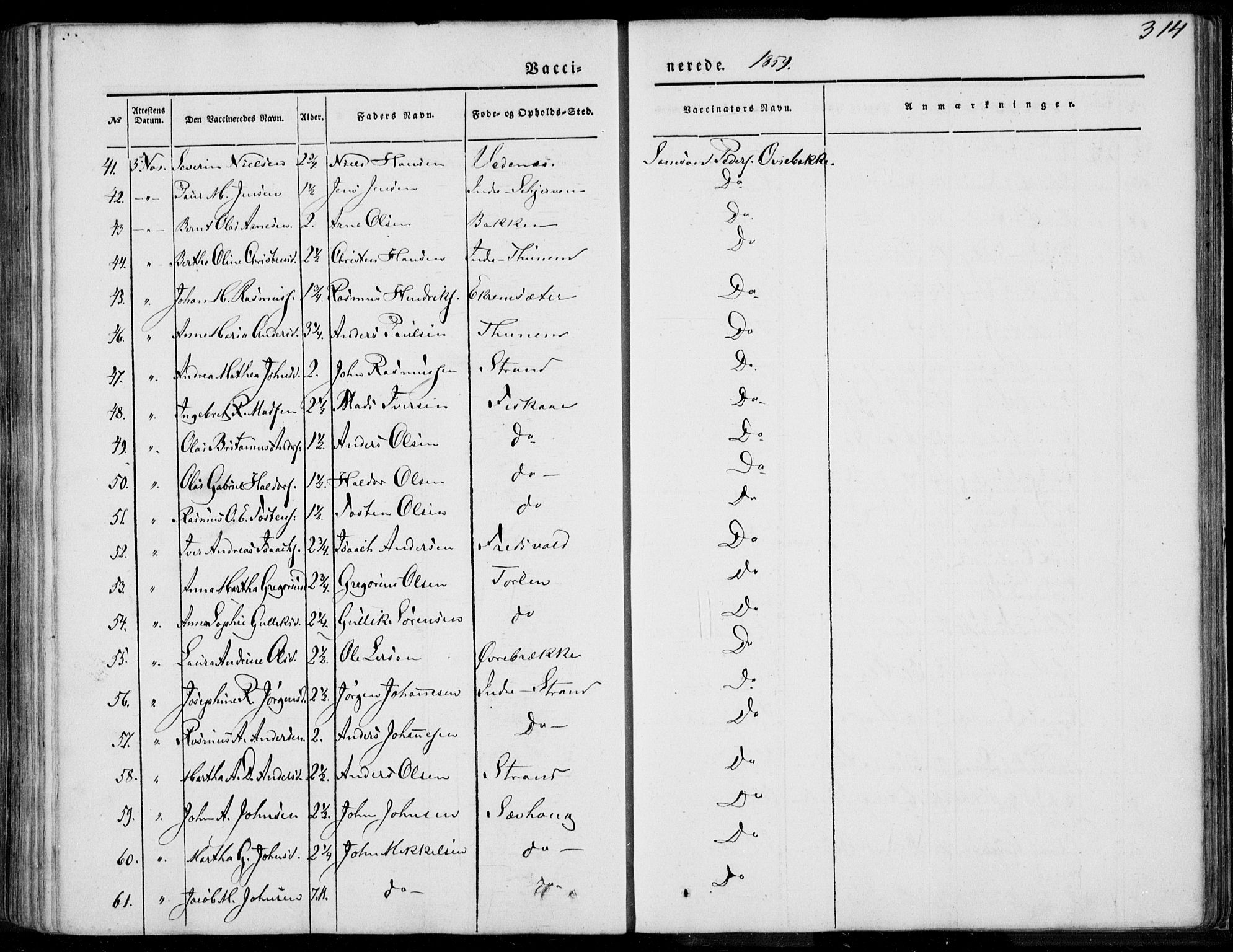 Ministerialprotokoller, klokkerbøker og fødselsregistre - Møre og Romsdal, AV/SAT-A-1454/501/L0006: Ministerialbok nr. 501A06, 1844-1868, s. 314