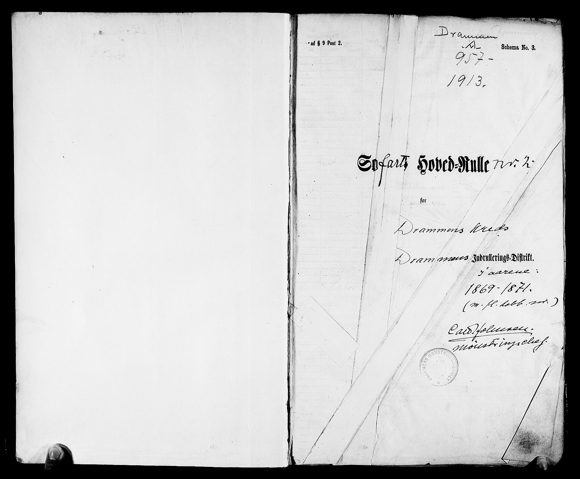 Drammen innrulleringsdistrikt, SAKO/A-781/F/Fc/L0002: Hovedrulle, 1869, s. 2