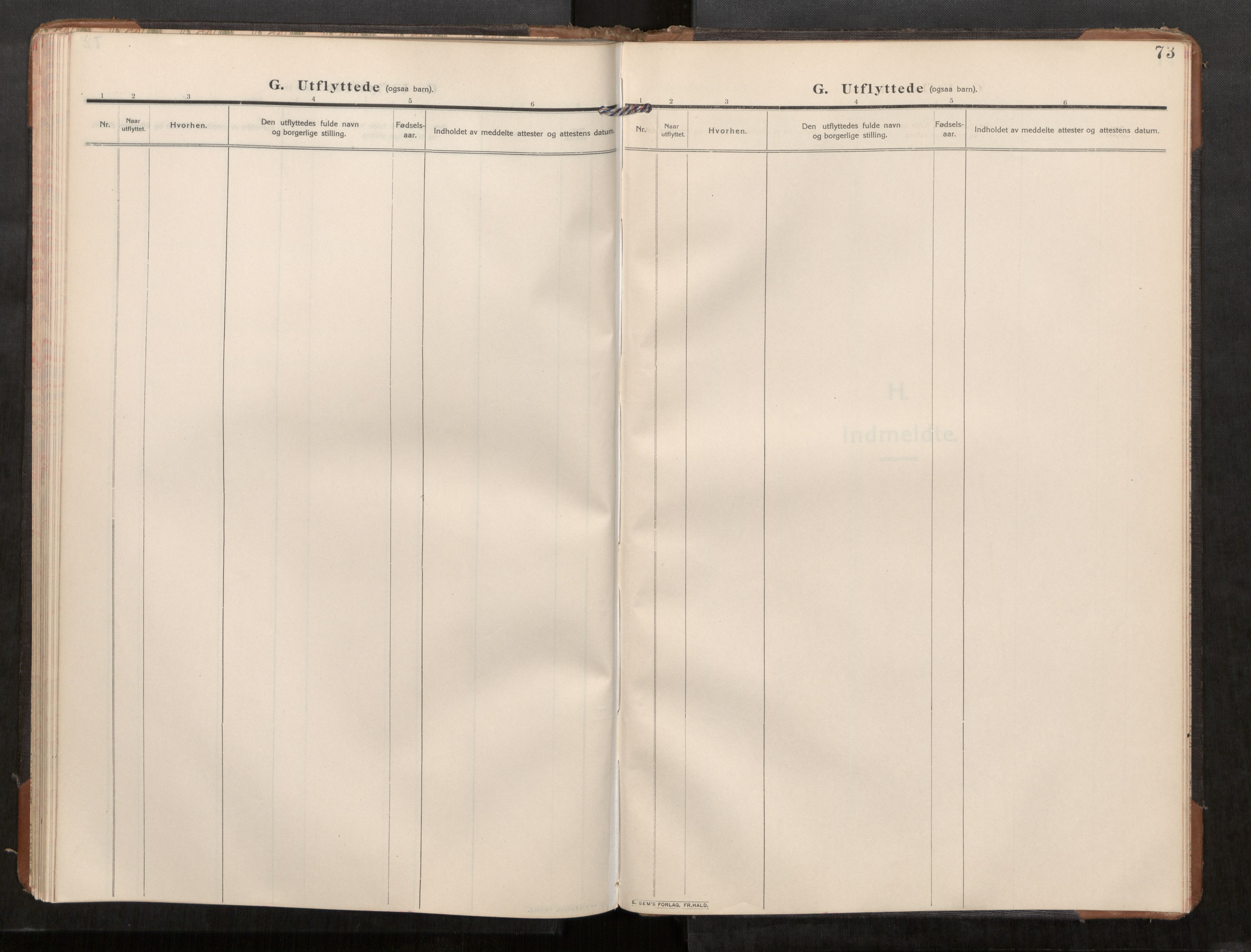 Stod sokneprestkontor, AV/SAT-A-1164/1/I/I1/I1a/L0003: Ministerialbok nr. 3, 1909-1934, s. 73