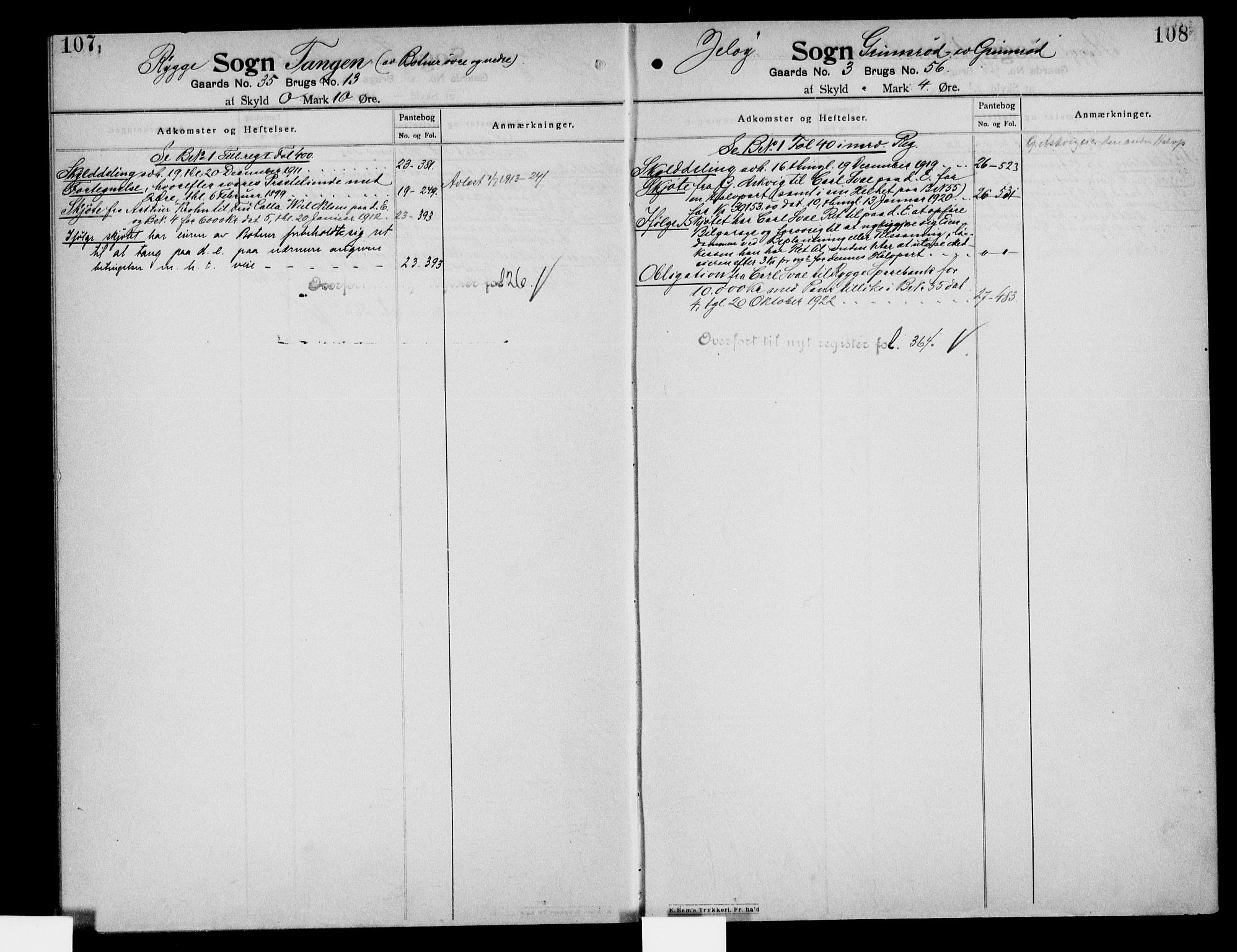 Moss sorenskriveri, AV/SAO-A-10168: Panteregister nr. IV 6, 1910-1925, s. 107-108
