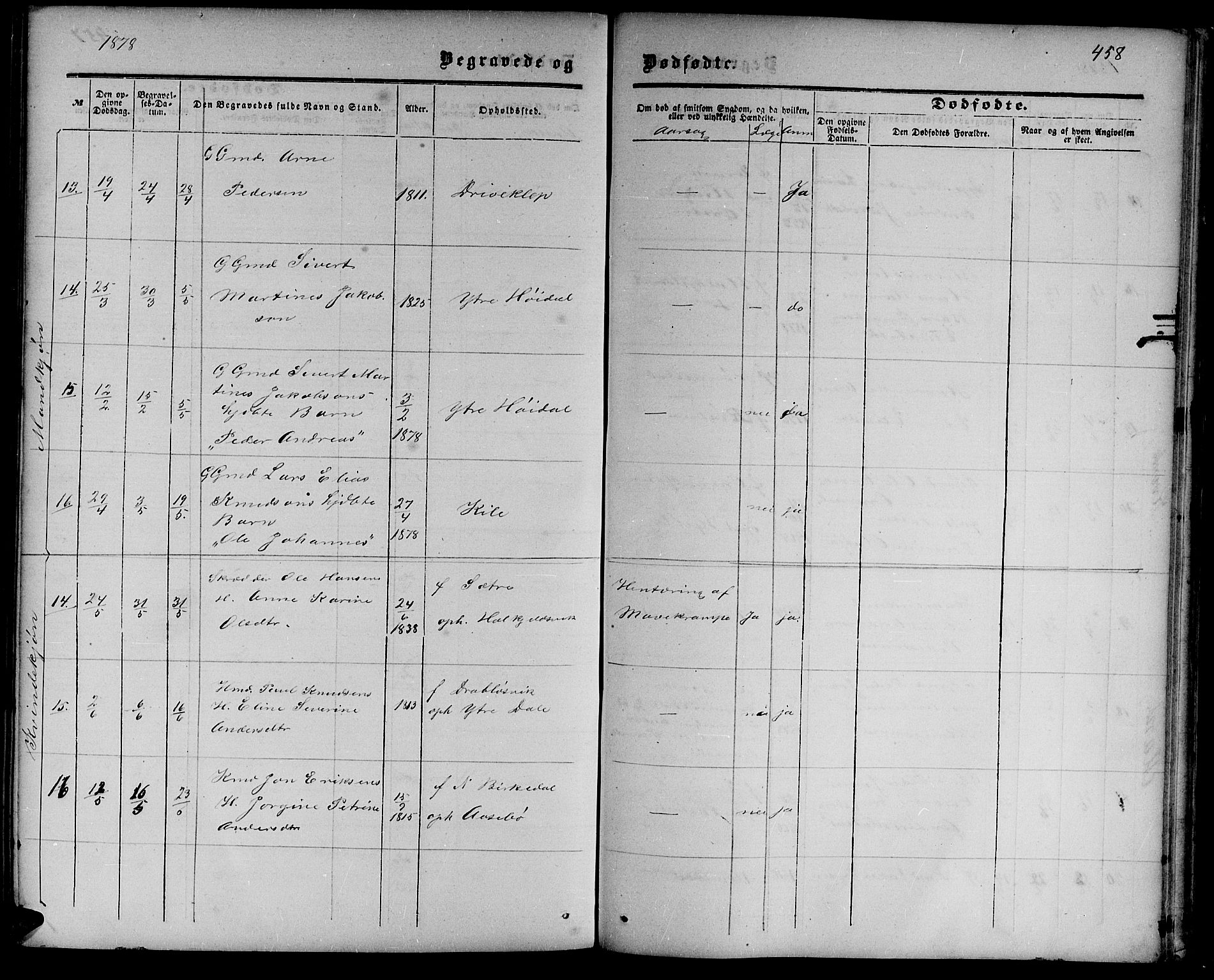 Ministerialprotokoller, klokkerbøker og fødselsregistre - Møre og Romsdal, AV/SAT-A-1454/511/L0157: Klokkerbok nr. 511C03, 1864-1884, s. 458