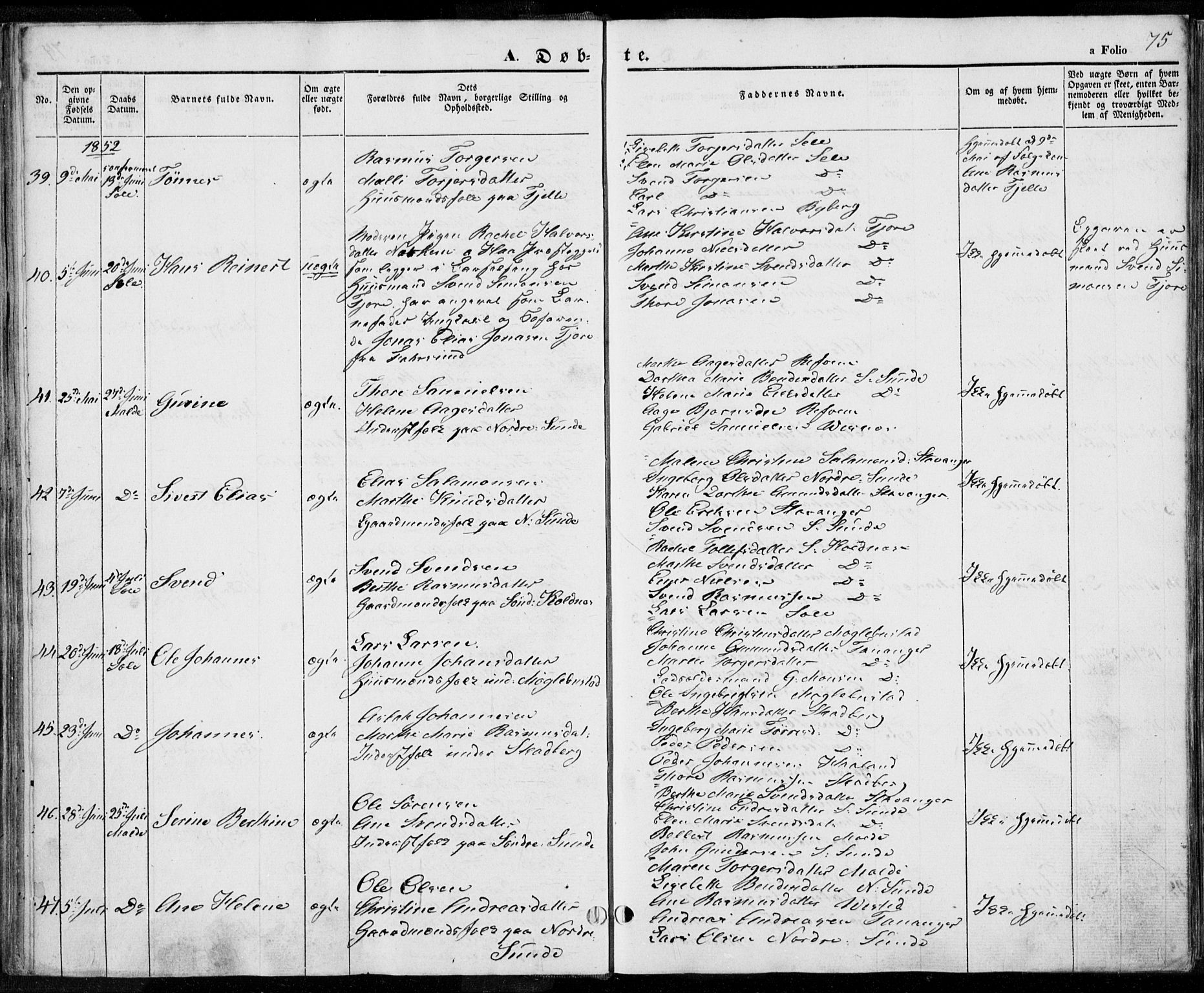 Håland sokneprestkontor, AV/SAST-A-101802/001/30BA/L0006: Ministerialbok nr. A 6, 1842-1853, s. 75
